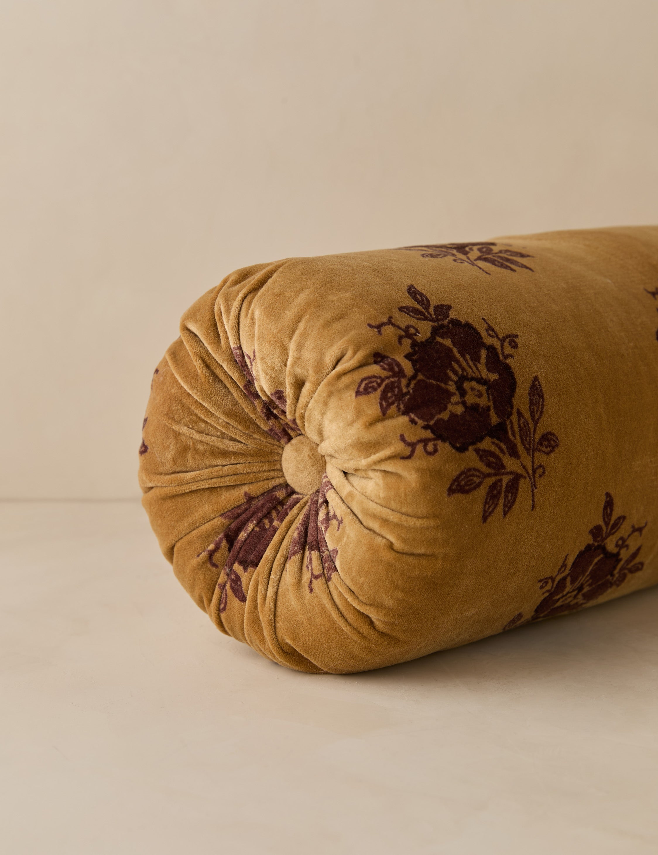 Mira Velvet Pillow | Vintage Florals, Rich Texture