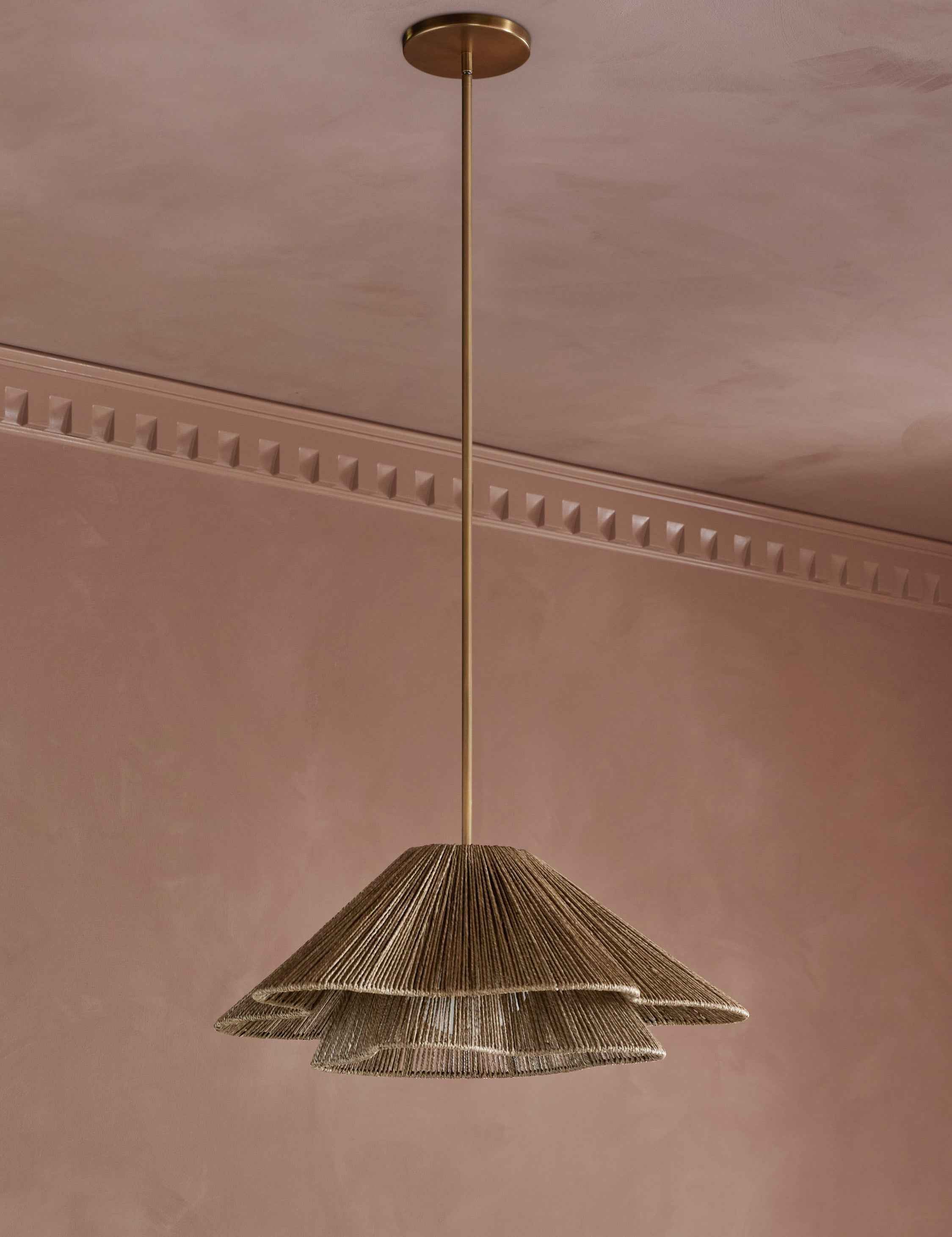 Mosaic Pendant Light | Woven Jute, Sculptural Design