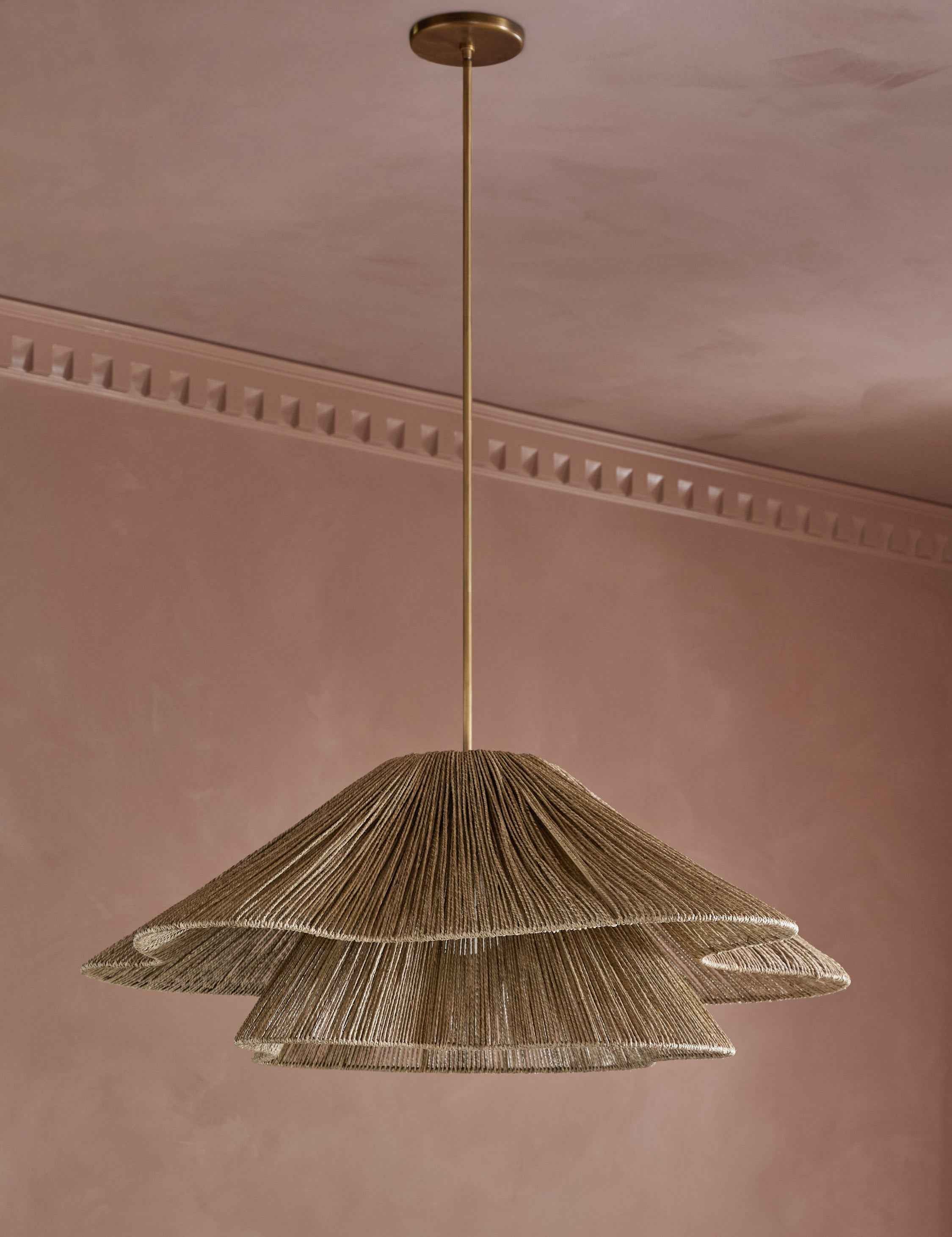 Mosaic Pendant Light | Woven Jute, Sculptural Design
