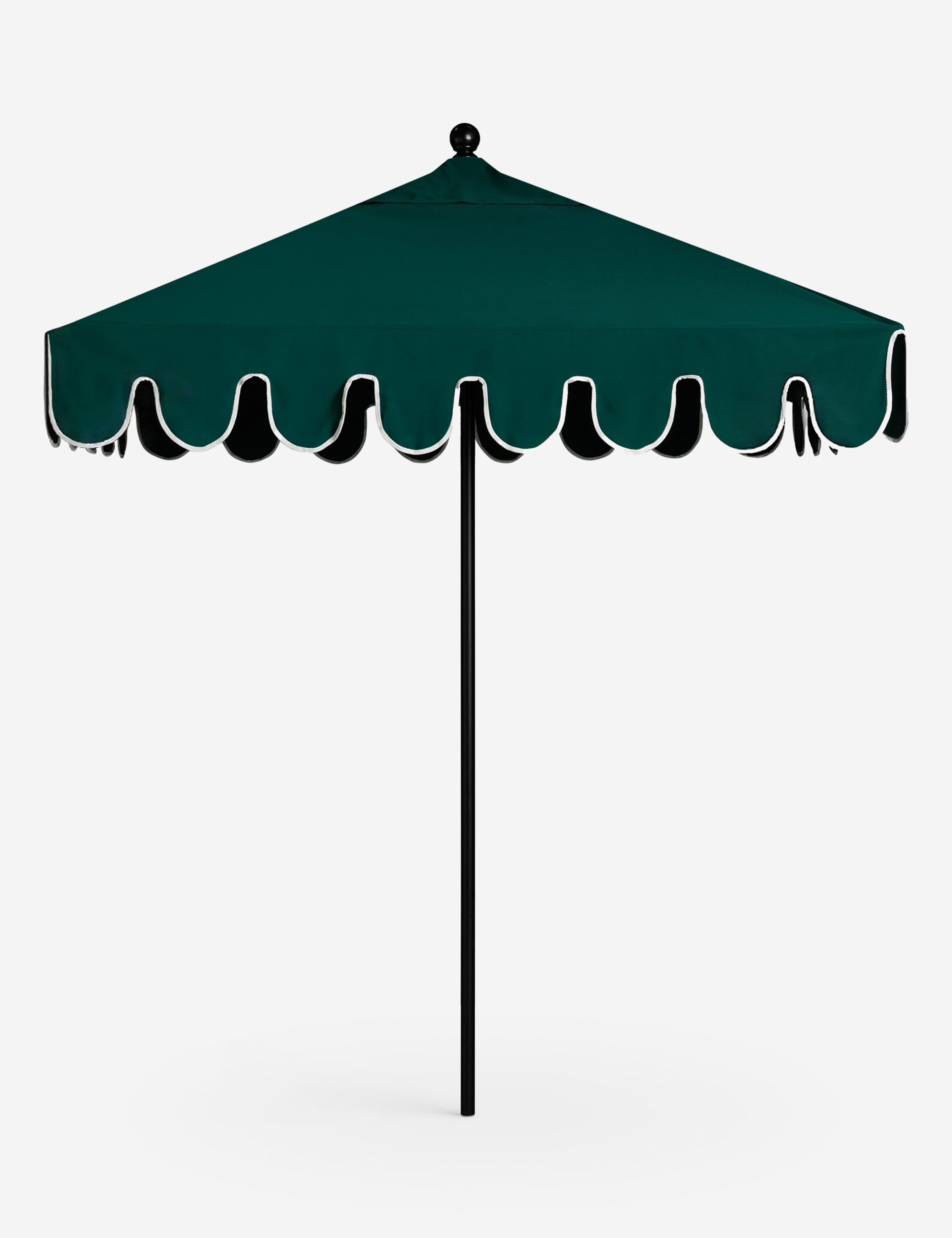 Nero Outdoor Umbrella | Scalloped Edge, Crisp Canopy Design
