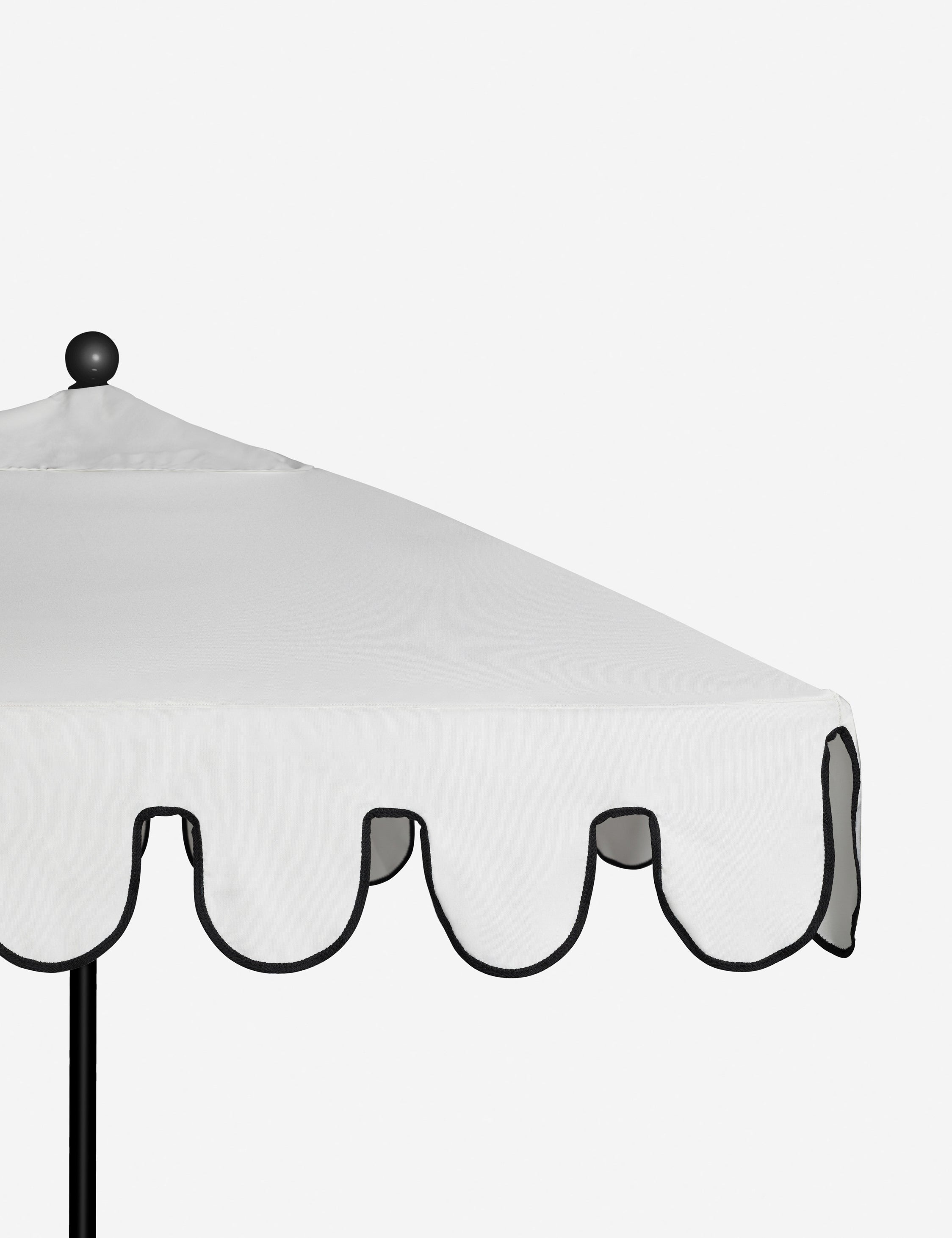 Nero Outdoor Umbrella | Scalloped Edge, Crisp Canopy Design