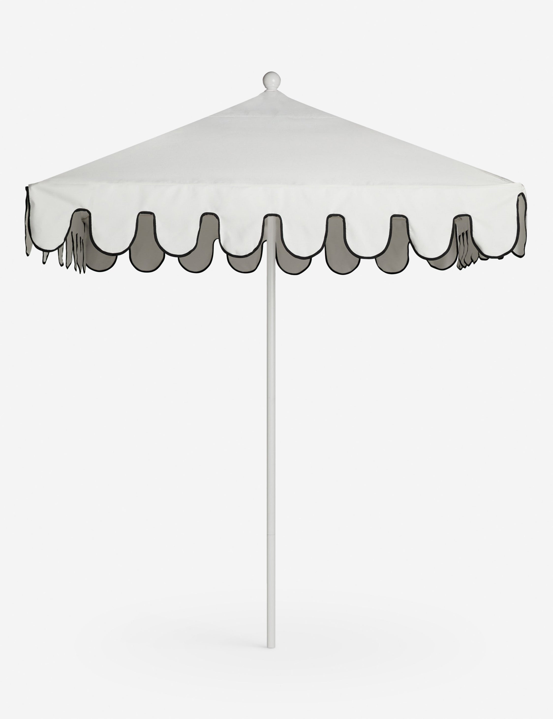 Nero Outdoor Umbrella | Scalloped Edge, Crisp Canopy Design