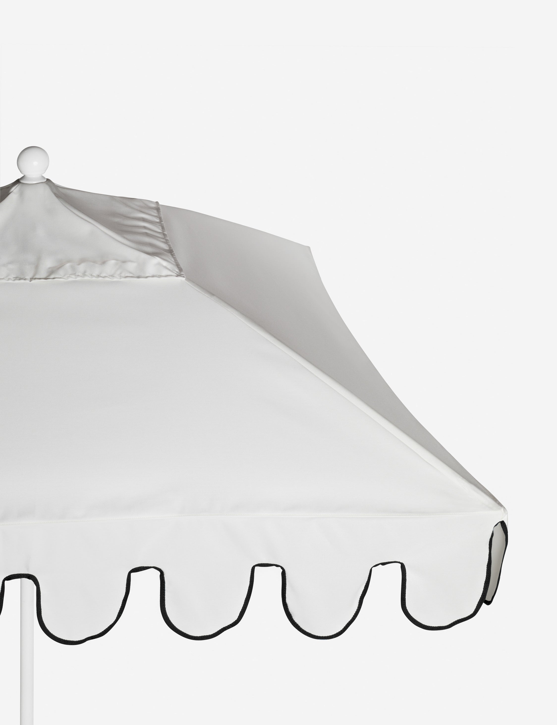 Nero Outdoor Umbrella | Scalloped Edge, Crisp Canopy Design
