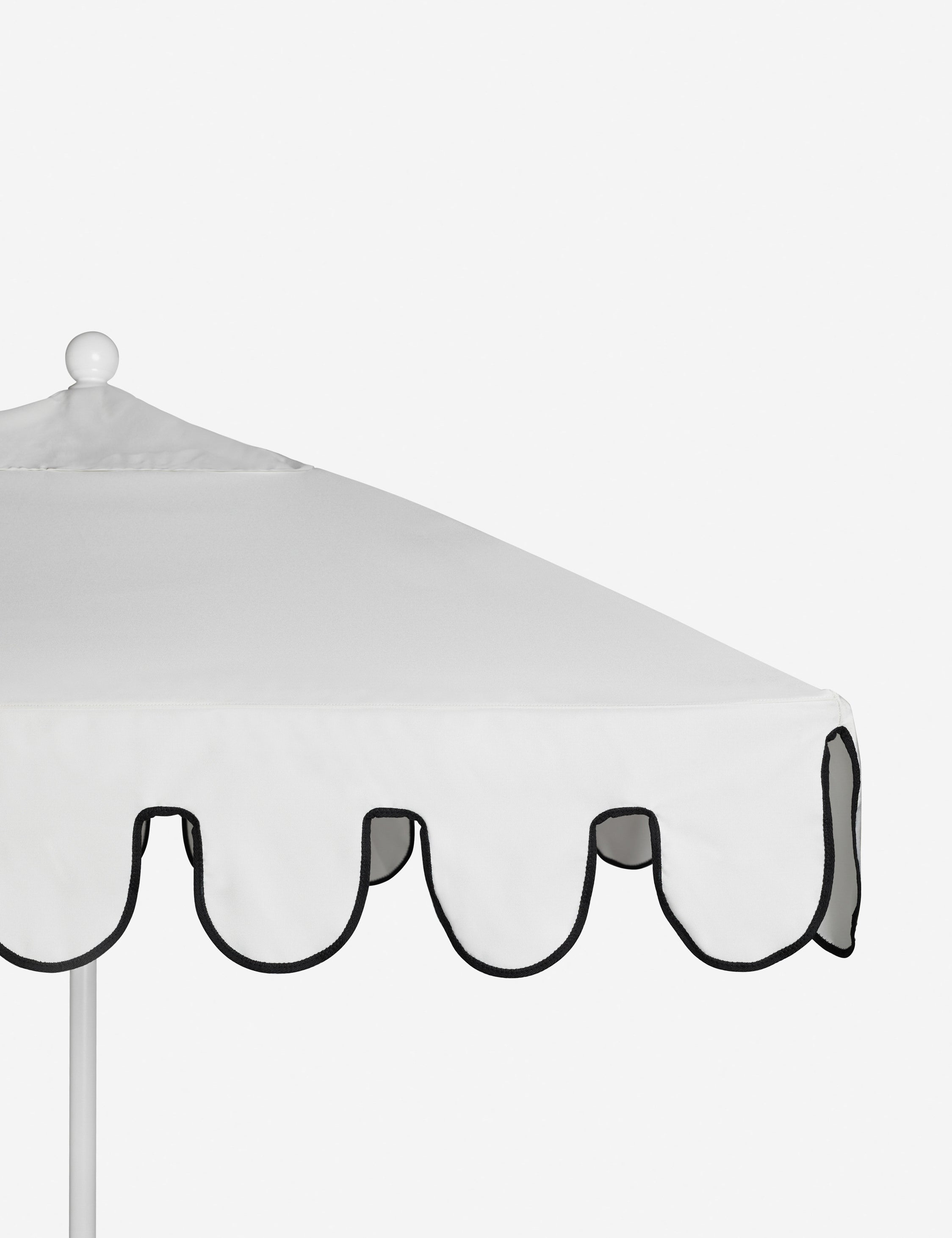 Nero Outdoor Umbrella | Scalloped Edge, Crisp Canopy Design