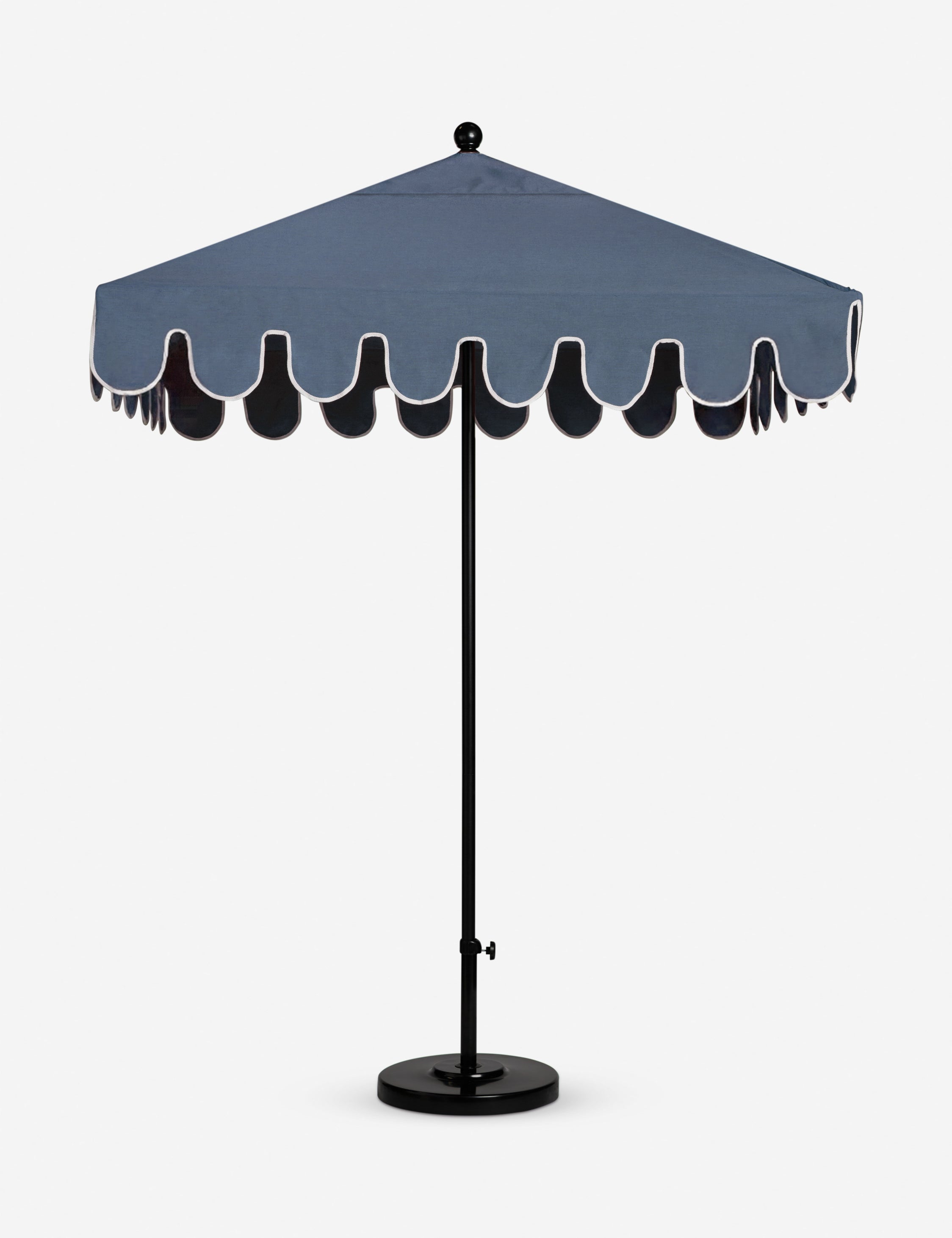 Nero Outdoor Umbrella | Scalloped Edge, Crisp Canopy Design