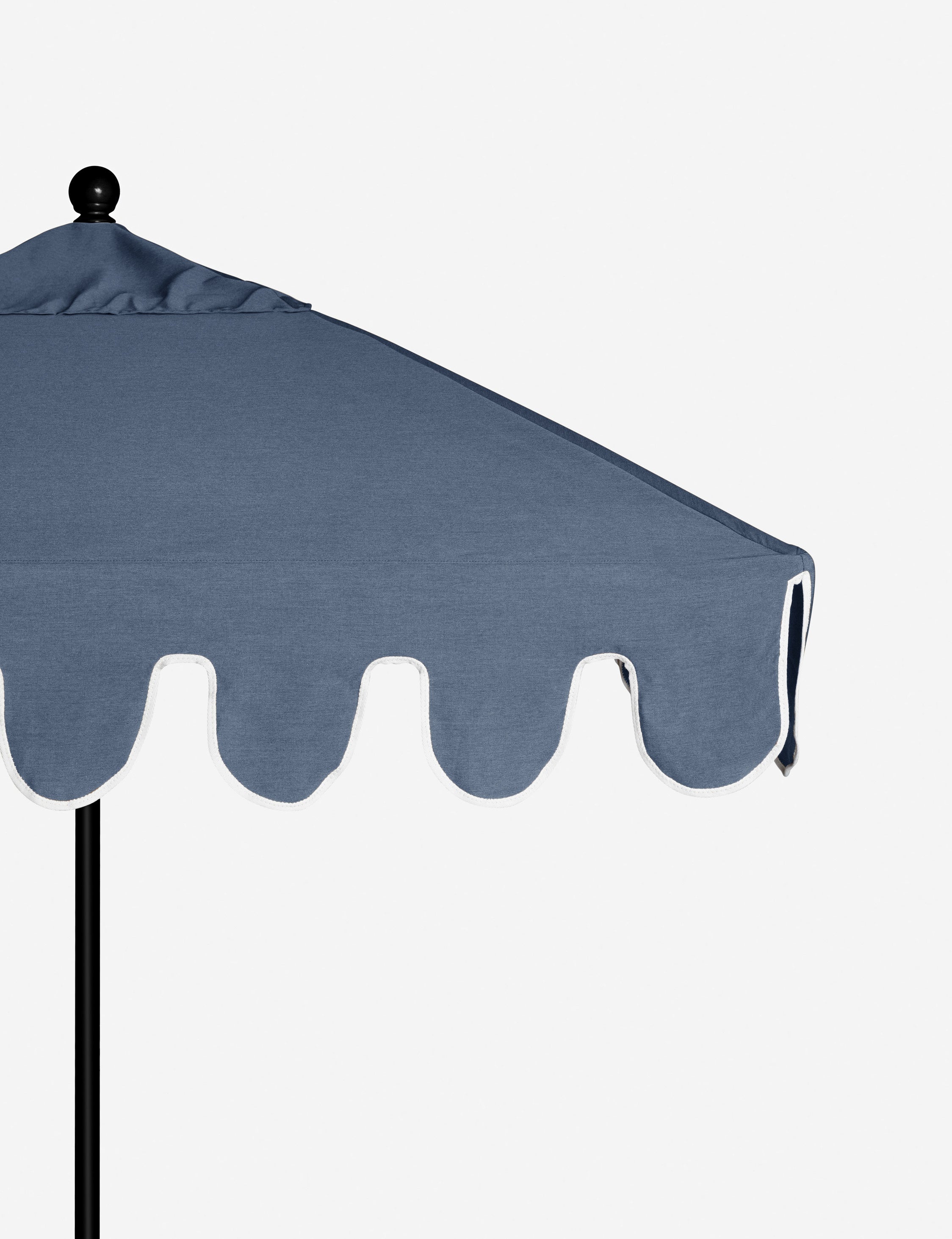 Nero Outdoor Umbrella | Scalloped Edge, Crisp Canopy Design