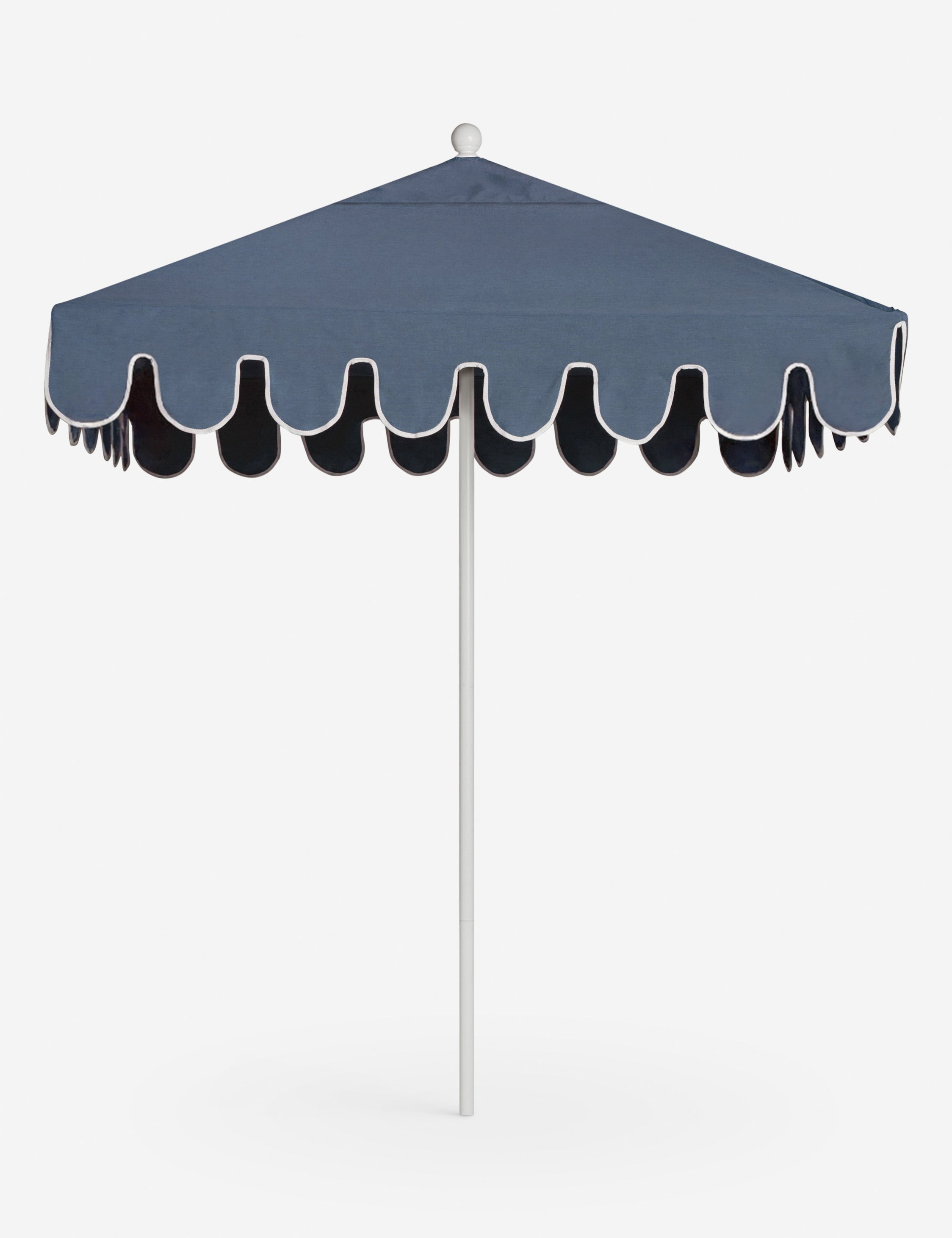 Nero Outdoor Umbrella | Scalloped Edge, Crisp Canopy Design
