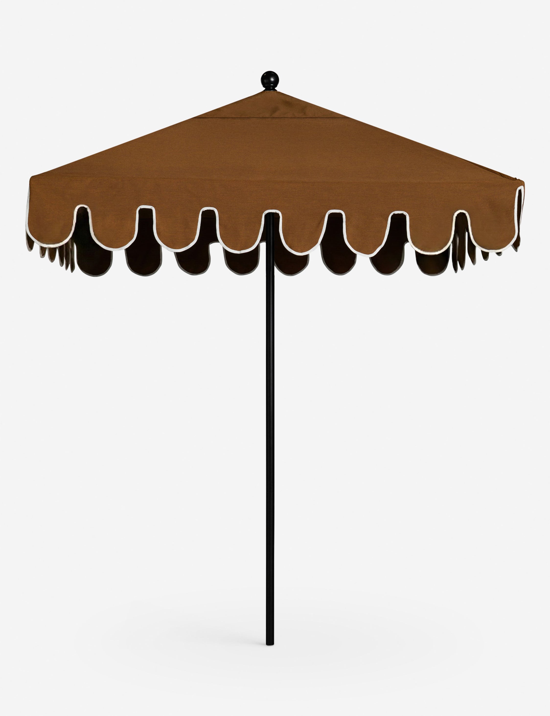 Nero Outdoor Umbrella | Scalloped Edge, Crisp Canopy Design