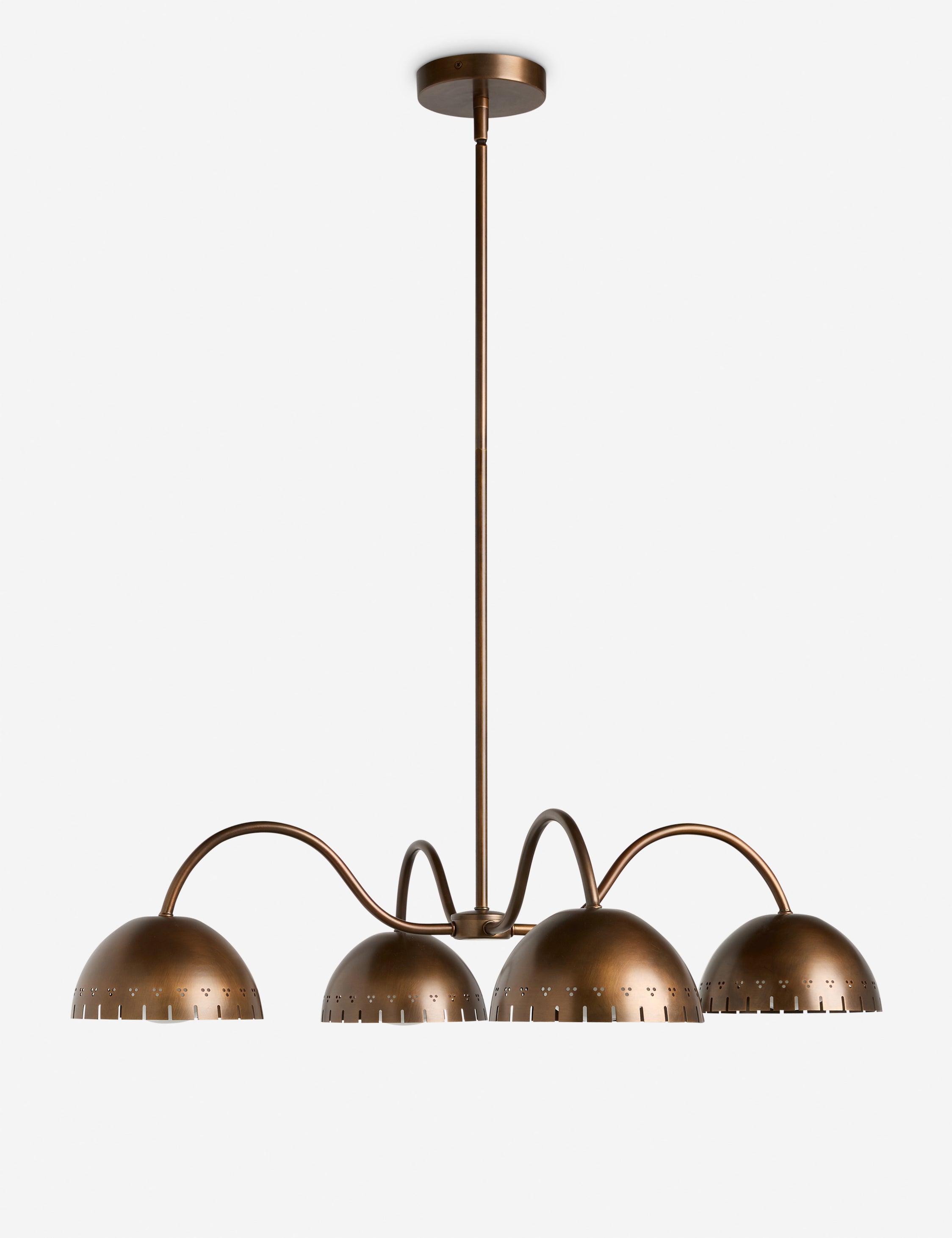 Omero Chandelier | Burnished Brass with Elegant Detailing