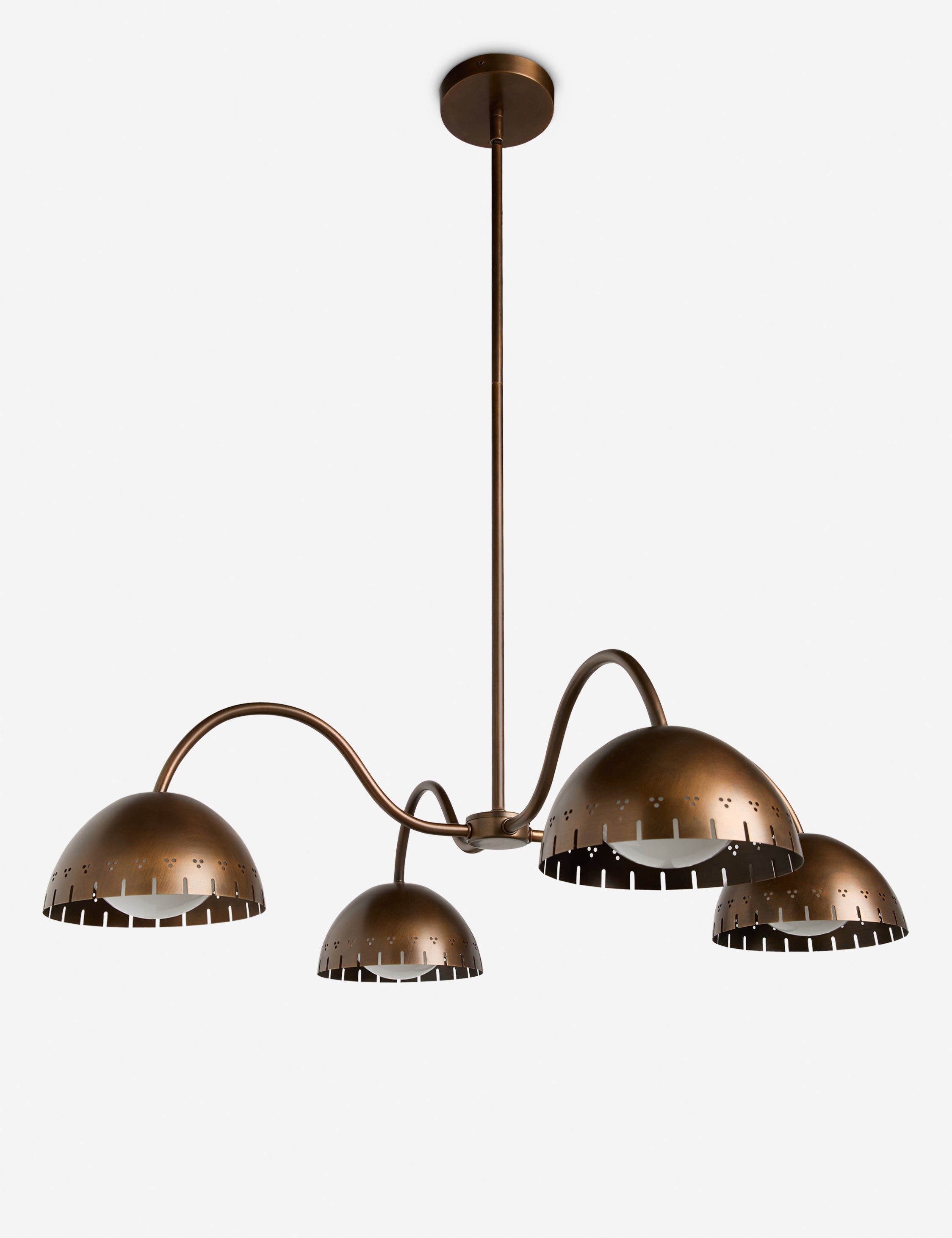 Omero Chandelier | Burnished Brass with Elegant Detailing