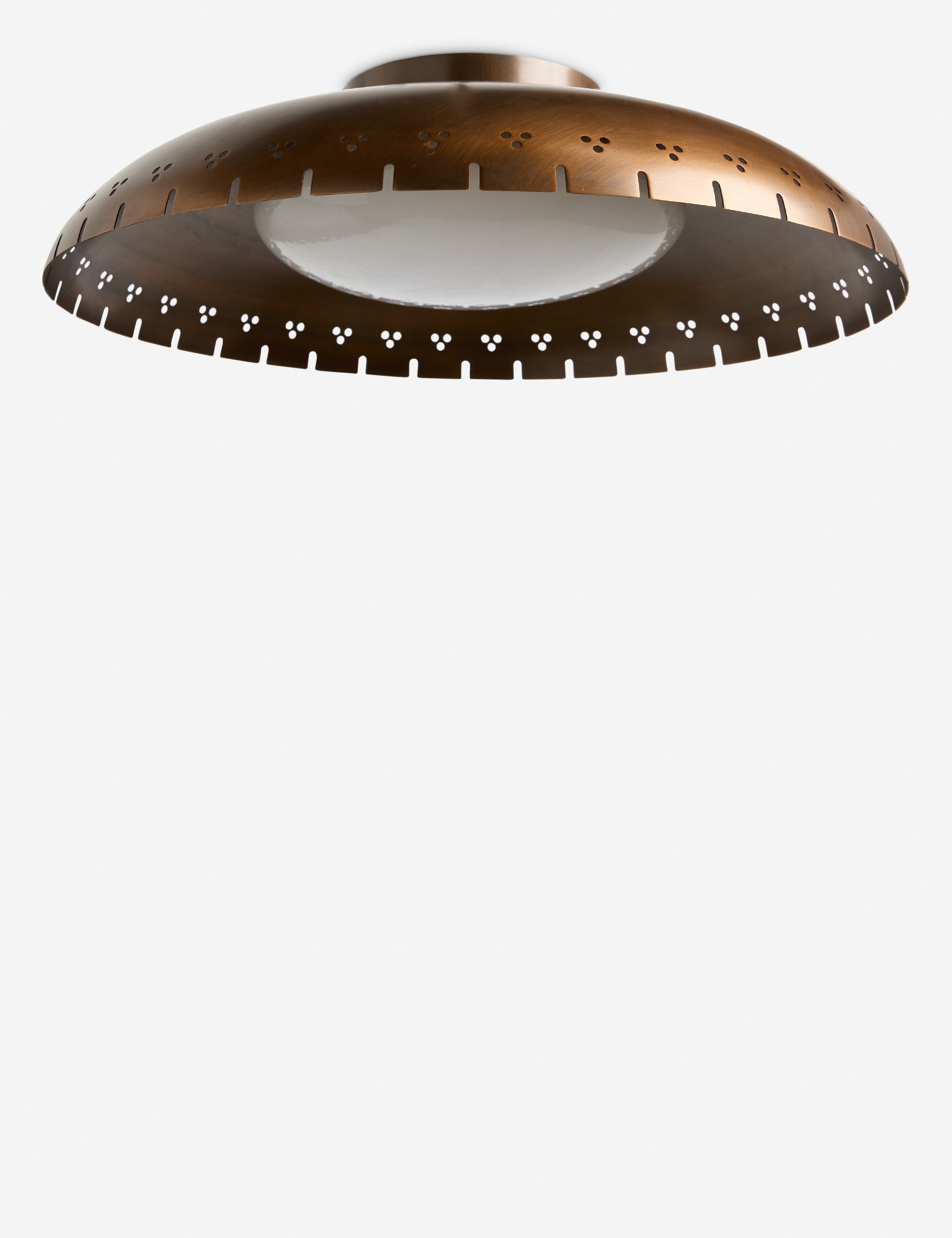 Bristol Flush Mount Light | Burnished Brass Finish, Vintage Style