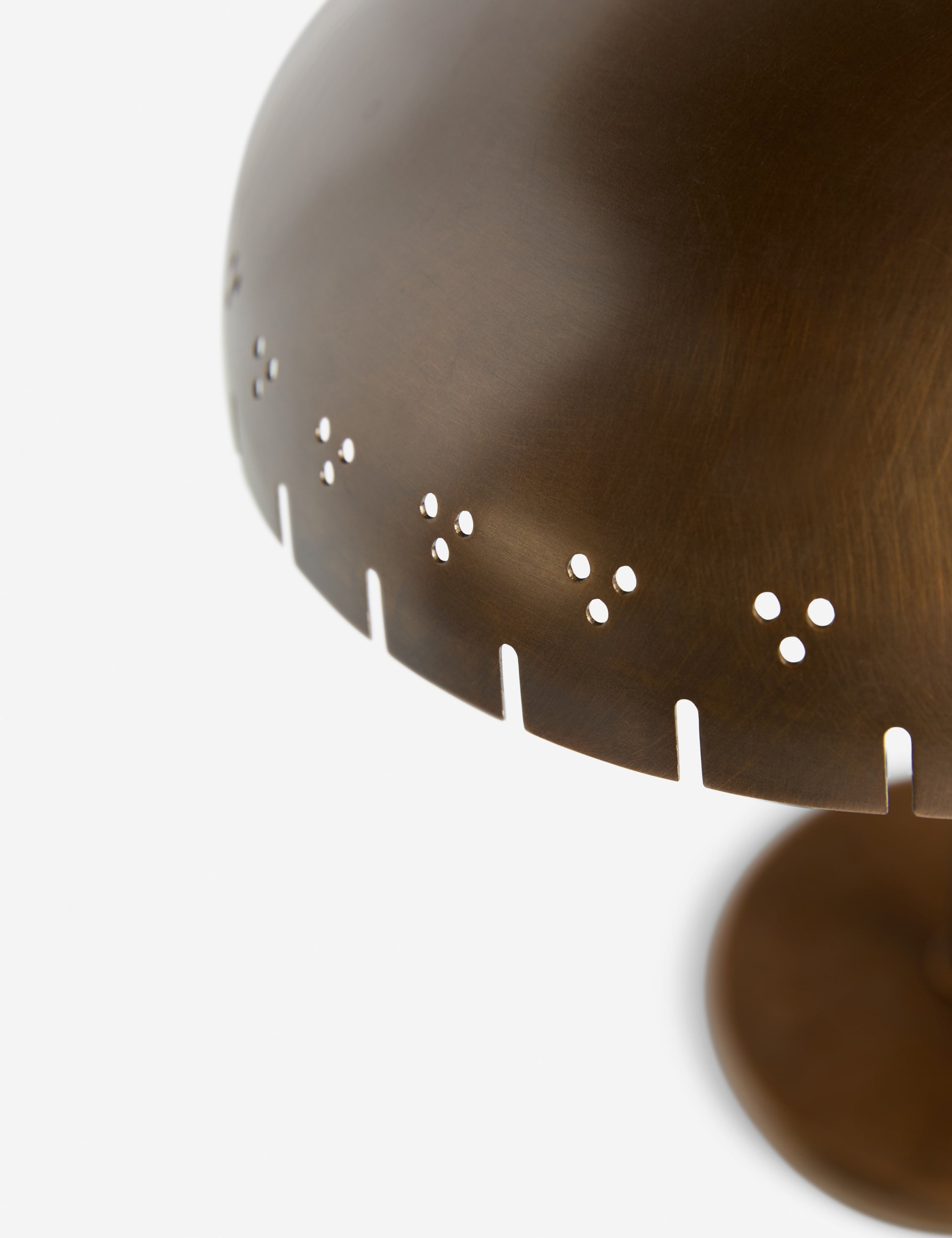 Oriana Table Lamp | Burnished Brass Finish, Notched Shade