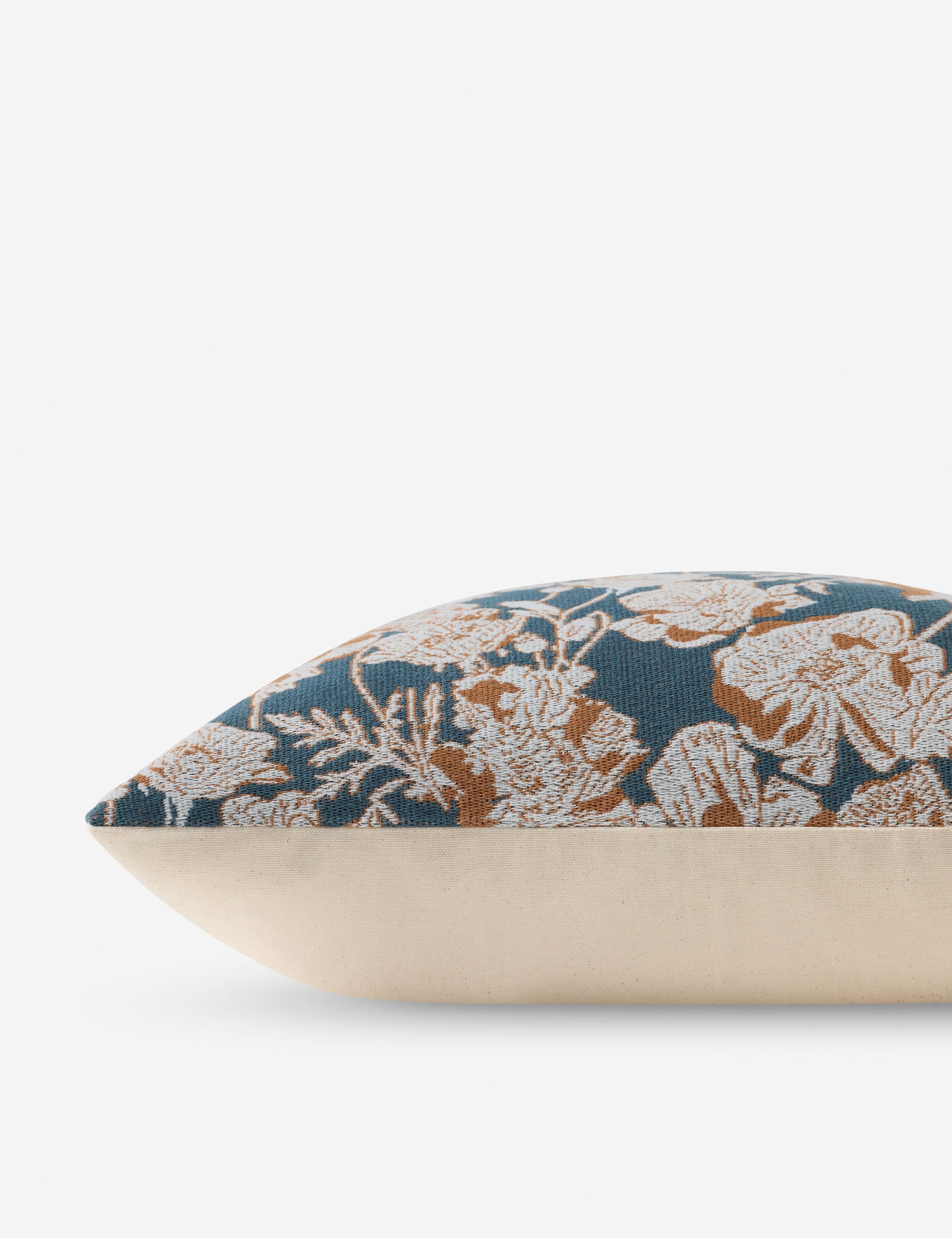 Mira Pillow | Woven Jacquard, Hand-Drawn Florals