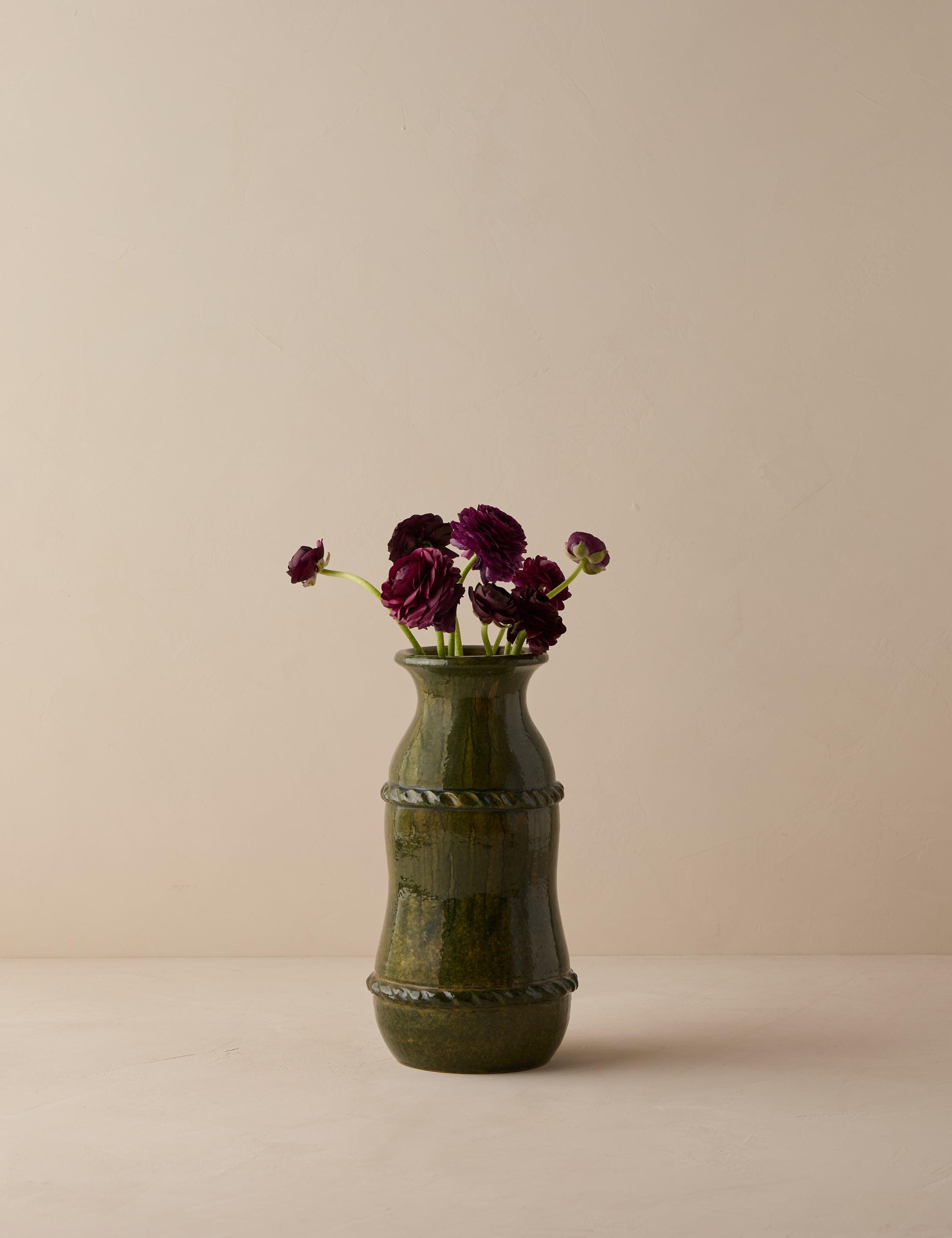 Pavona Peony Vase | Generous Height, Artisanal Glaze