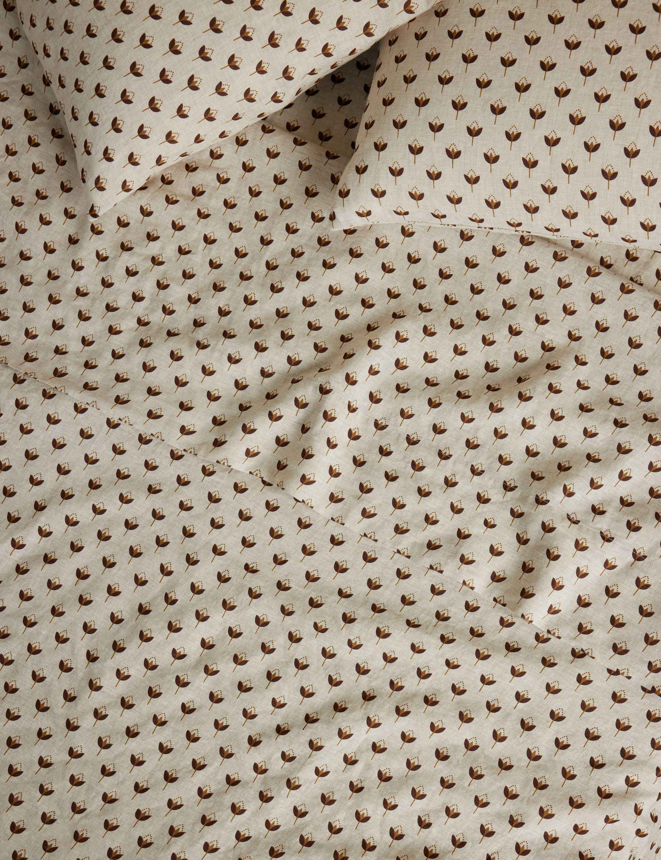 Pura Linen Sheet Set | Breathable European Flax, Timeless Floral
