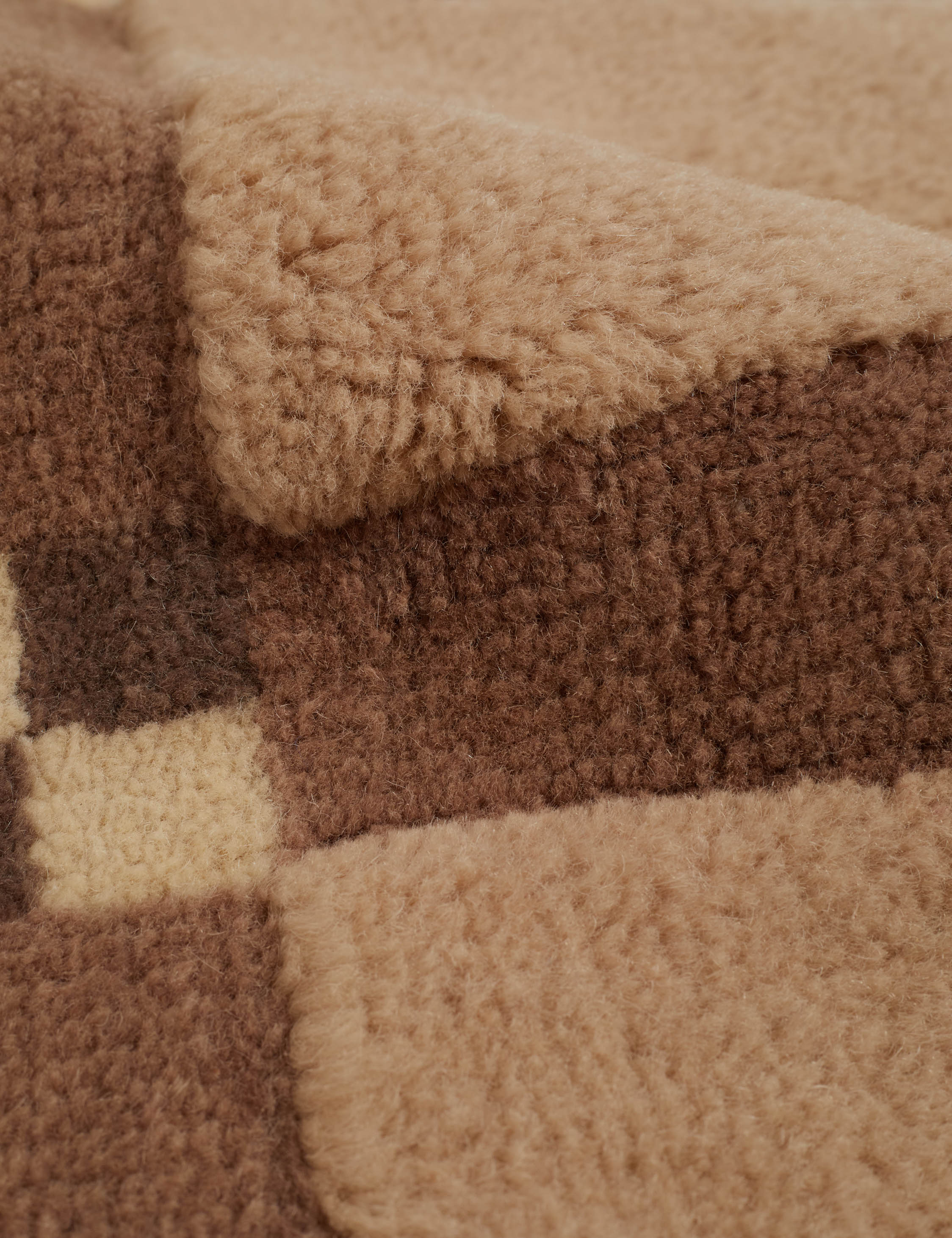 Pura Hand-Knotted Wool Rug | Graphic Tile Design, Plush Surface