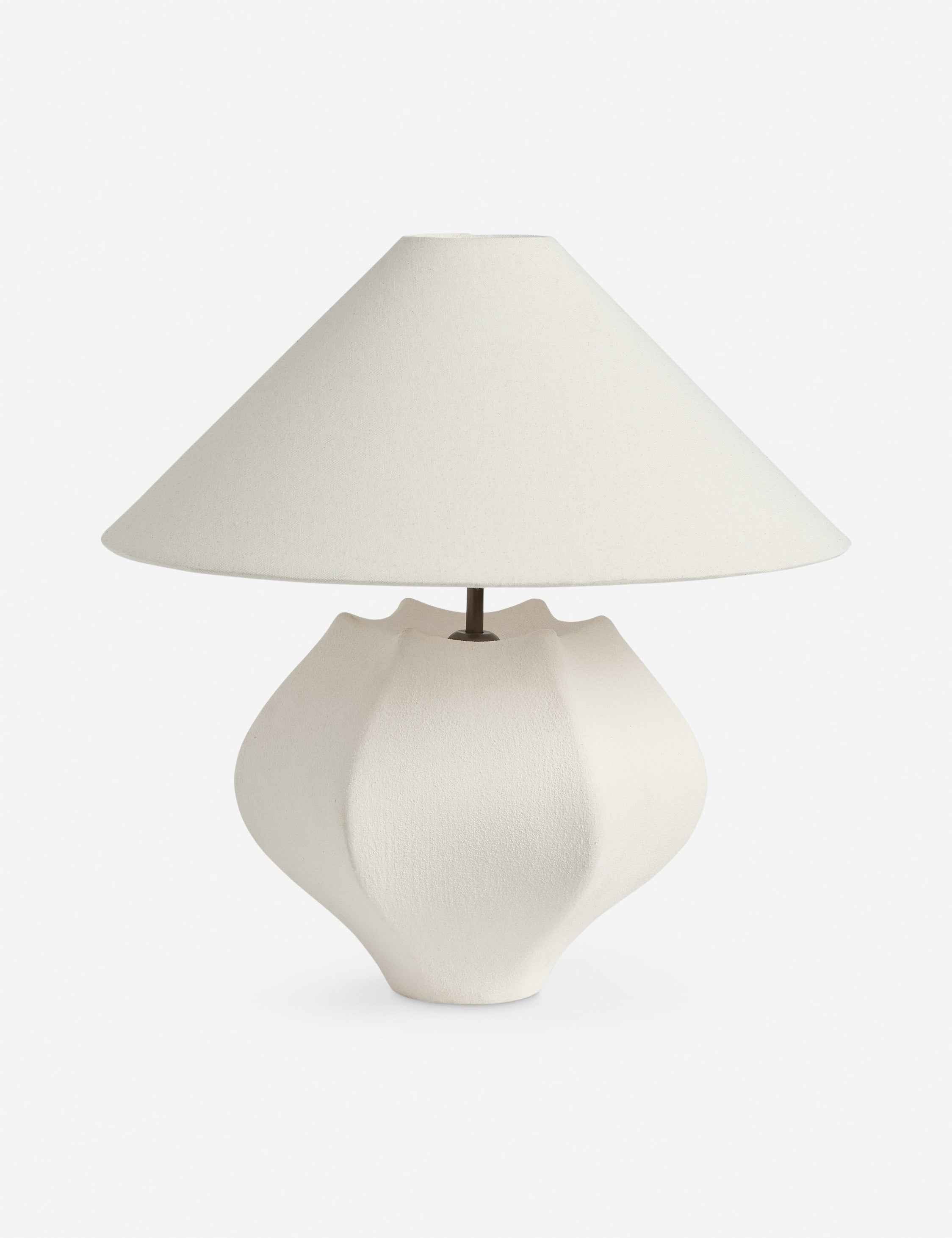 Punto Table Lamp | Ceramic Design with Linen Shade