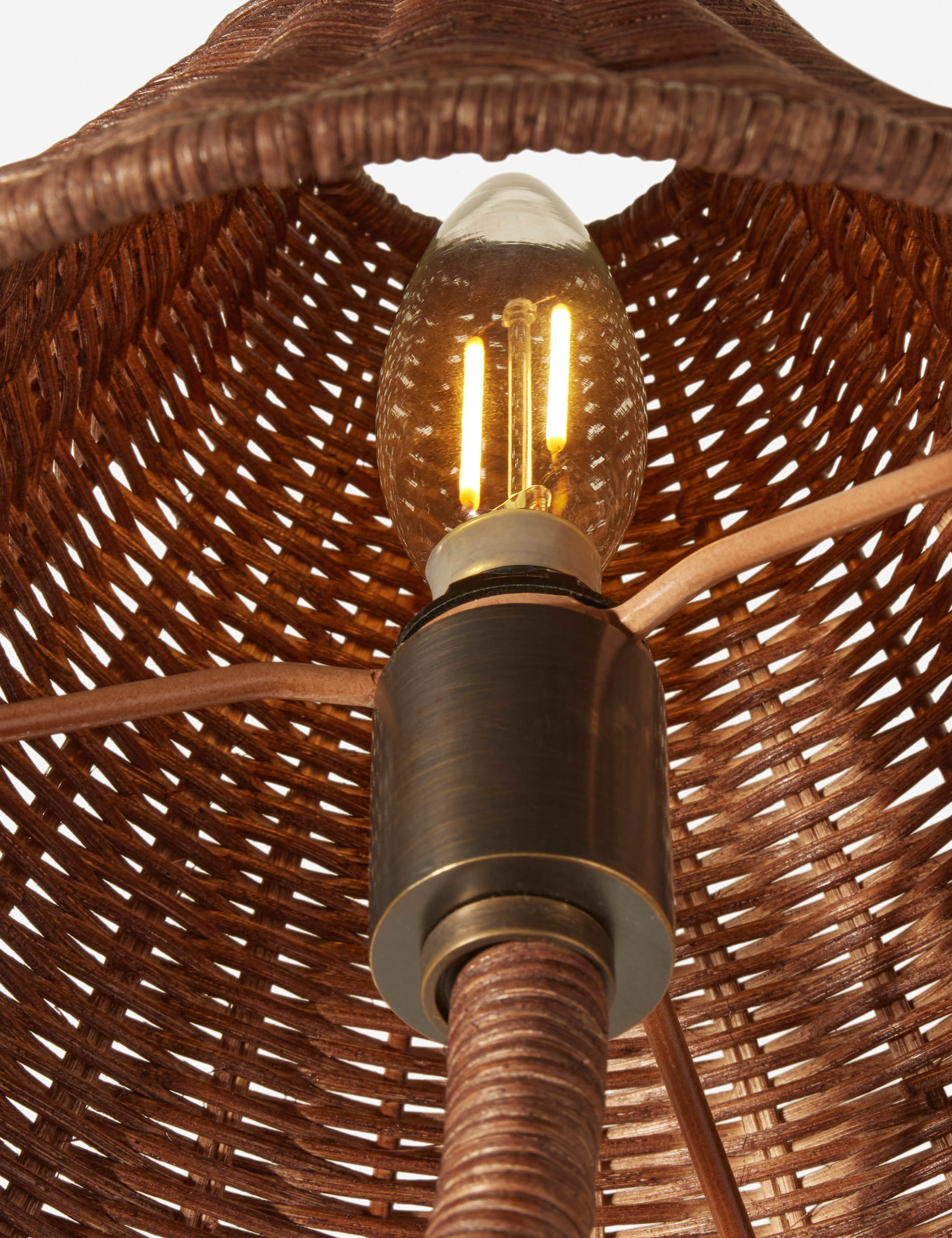 Bela Chandelier | Rattan Design with Chic Accents