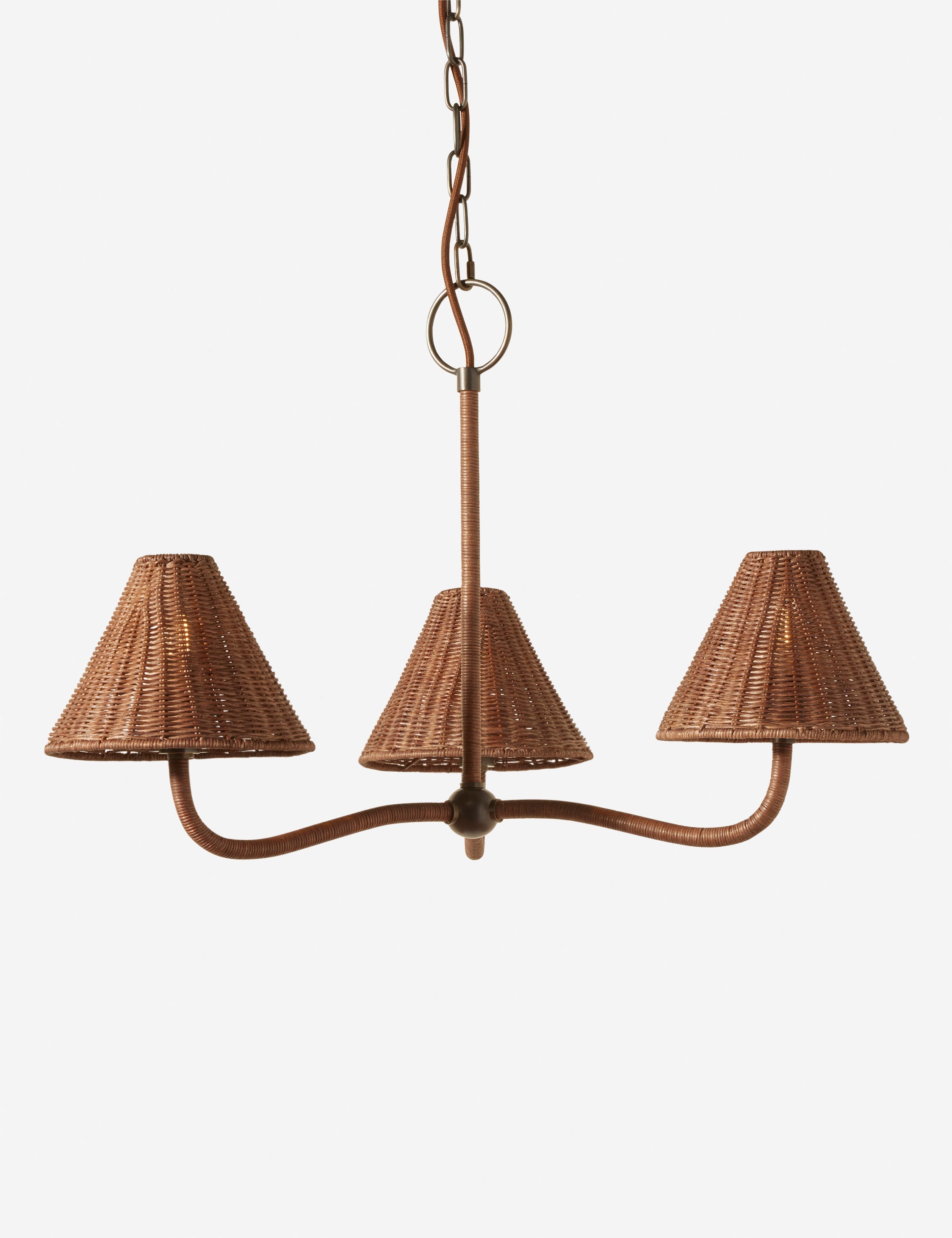 Bela Chandelier | Rattan Design with Chic Accents
