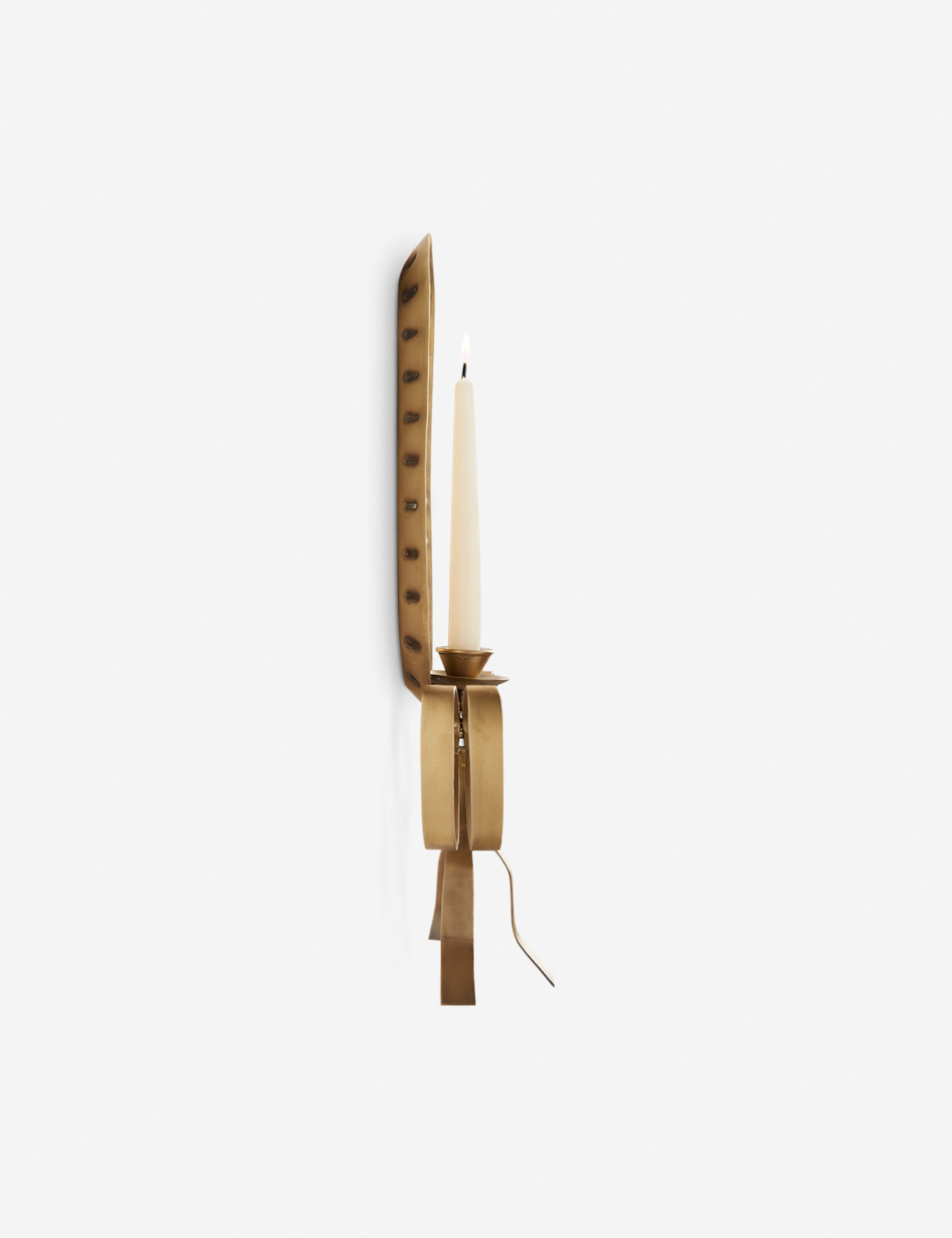 Bela Candle Sconce | Ribbon Design, Metal Construction