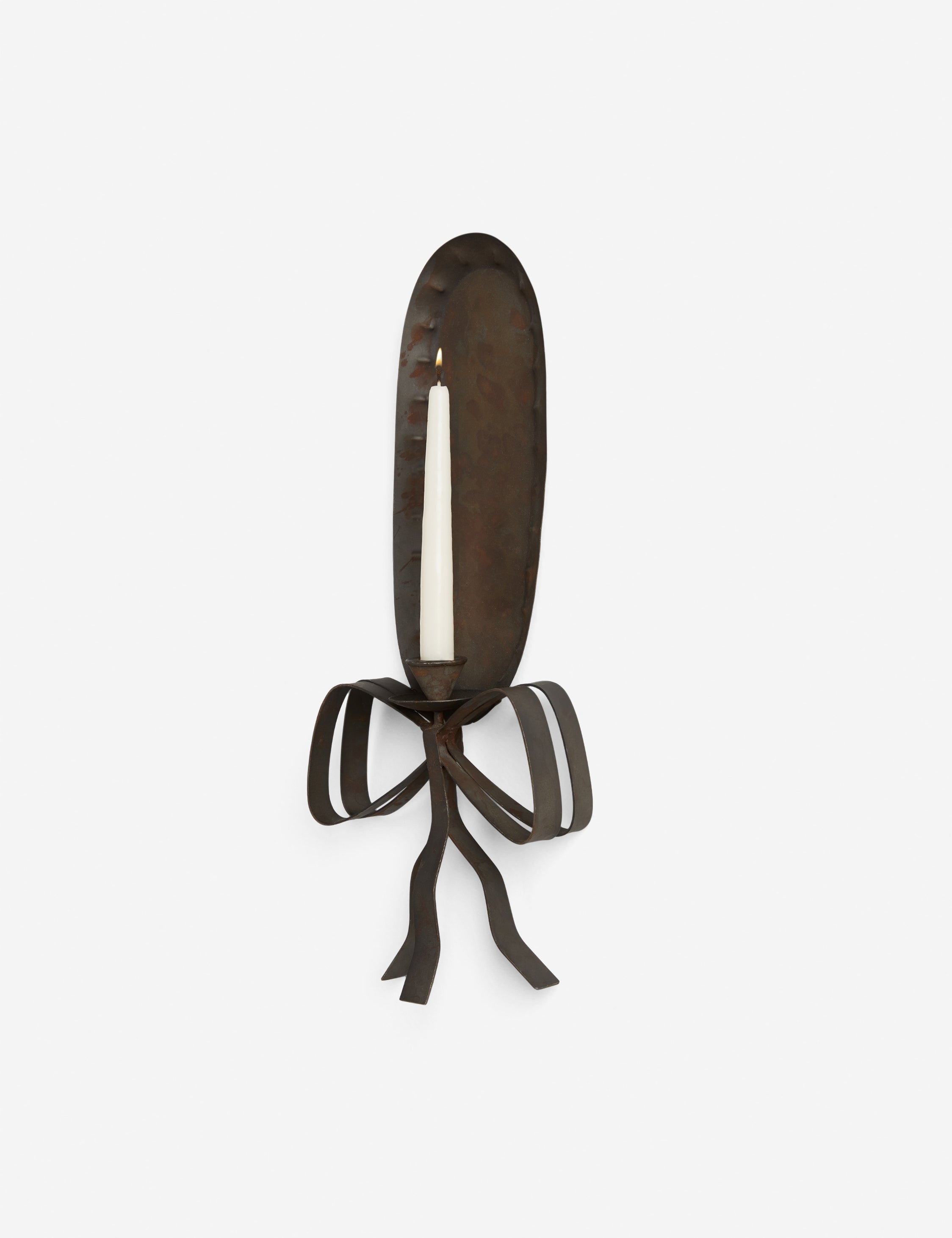 Bela Candle Sconce | Ribbon Design, Metal Construction