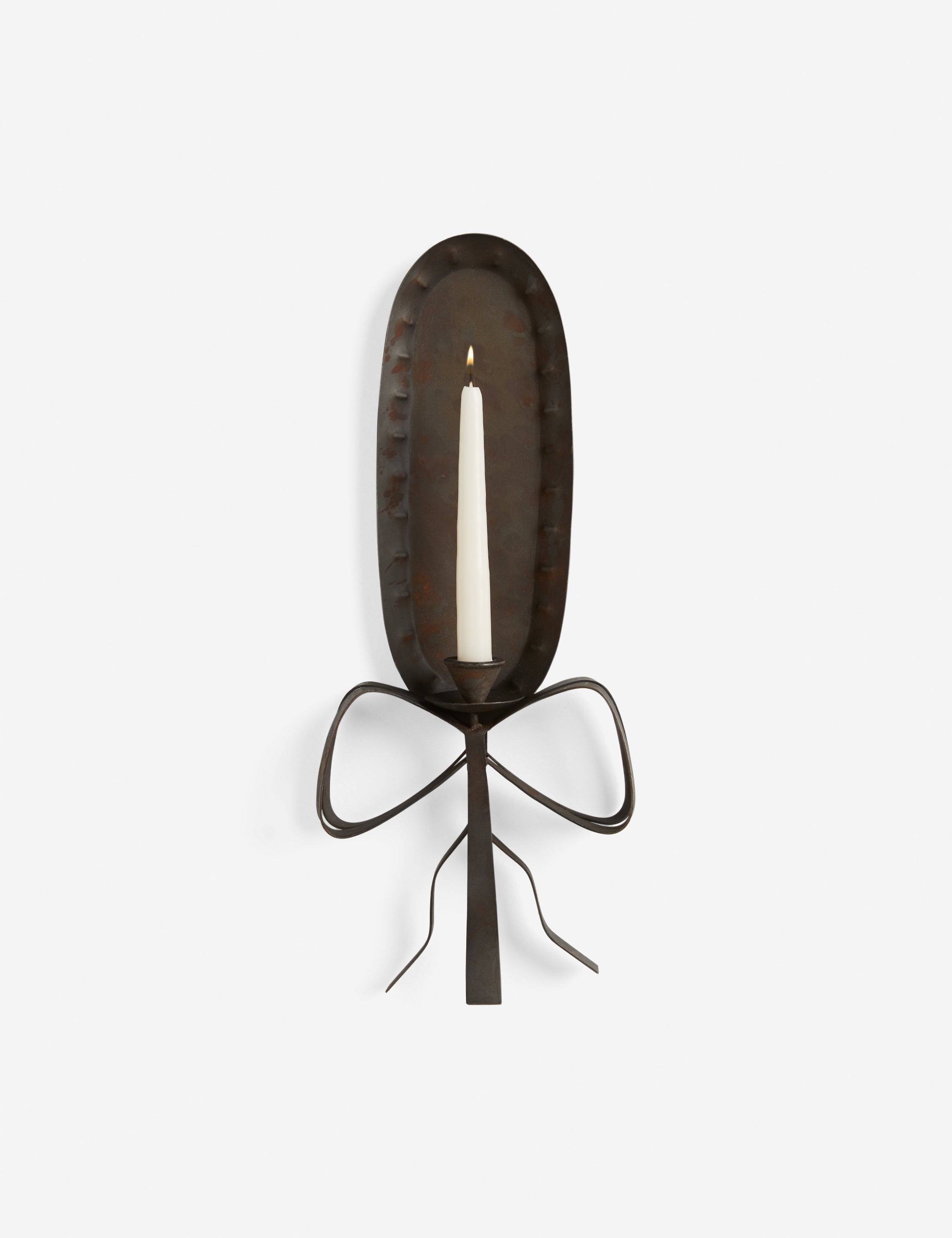Bela Candle Sconce | Ribbon Design, Metal Construction