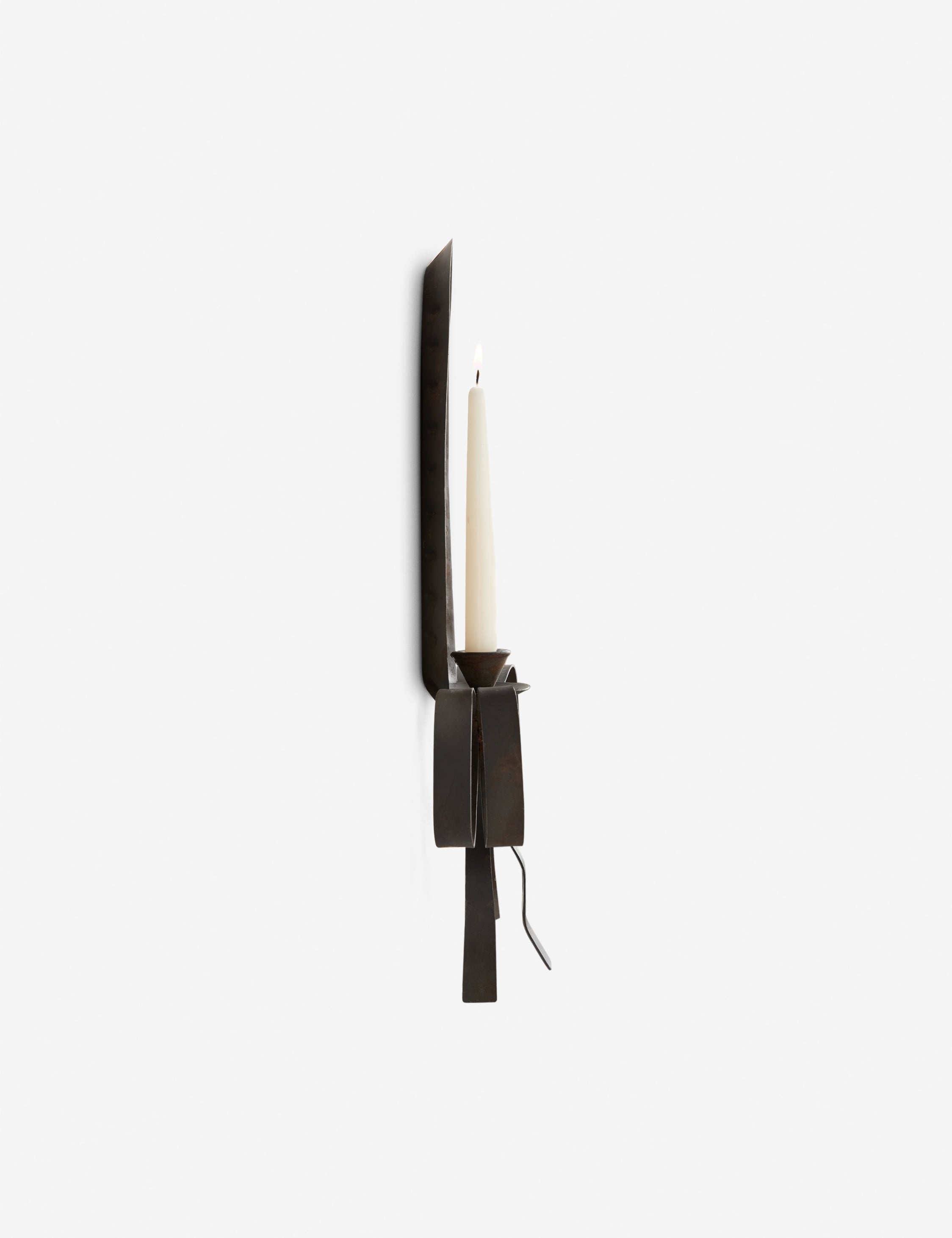 Bela Candle Sconce | Ribbon Design, Metal Construction