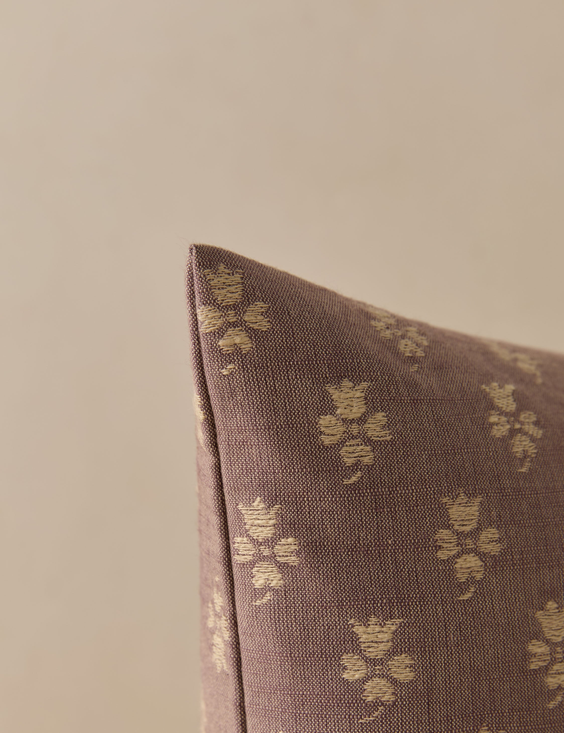 Riva Jacquard Pillow | Delicate Floral Design, Textural Detail