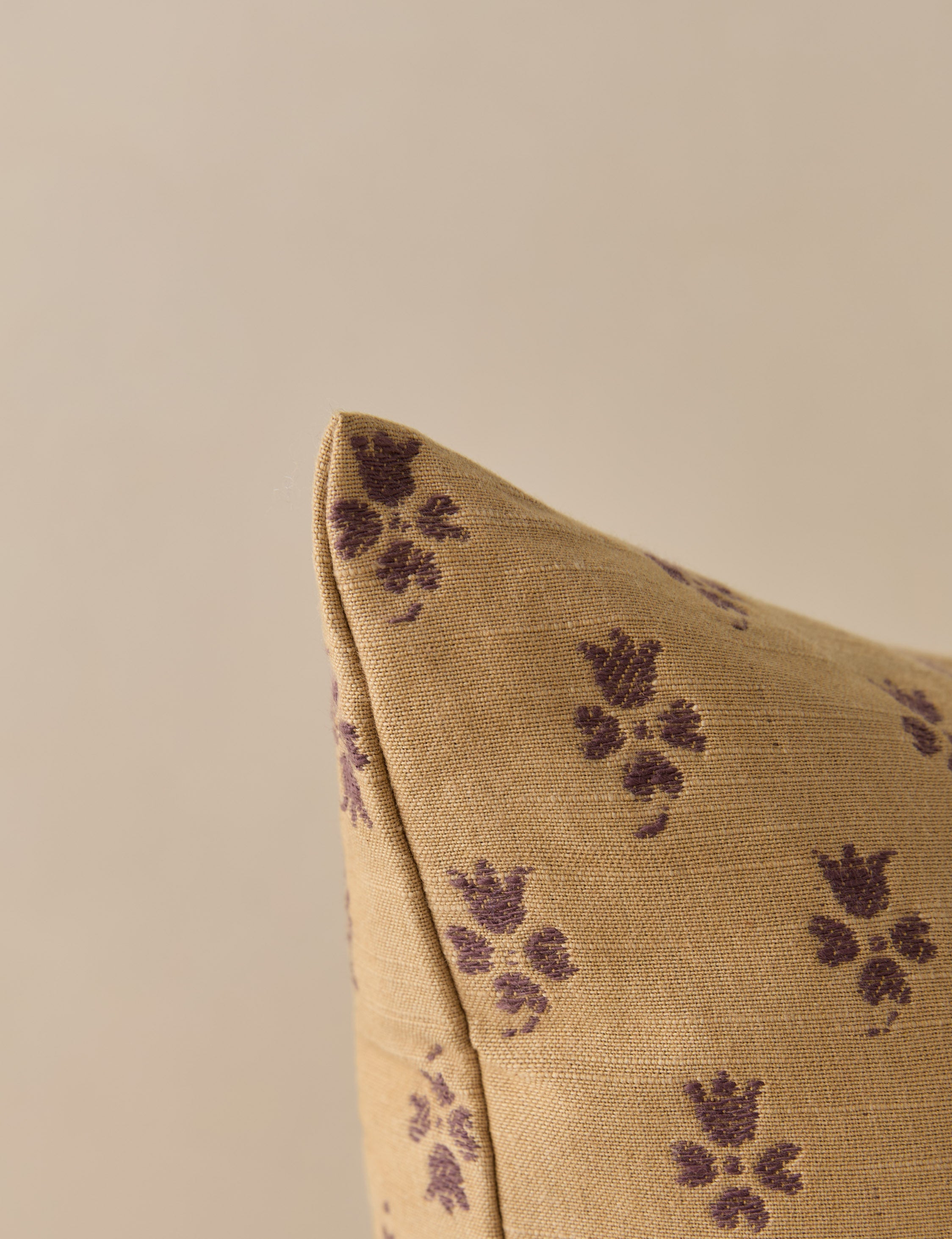 Riva Jacquard Pillow | Delicate Floral Design, Textural Detail
