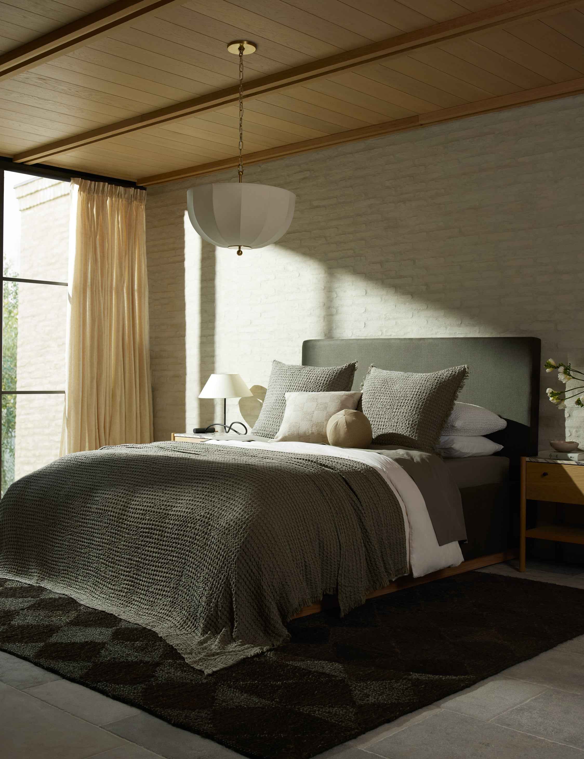 Luna Textured Blanket | Cotton-Linen Blend, Year-Round Comfort