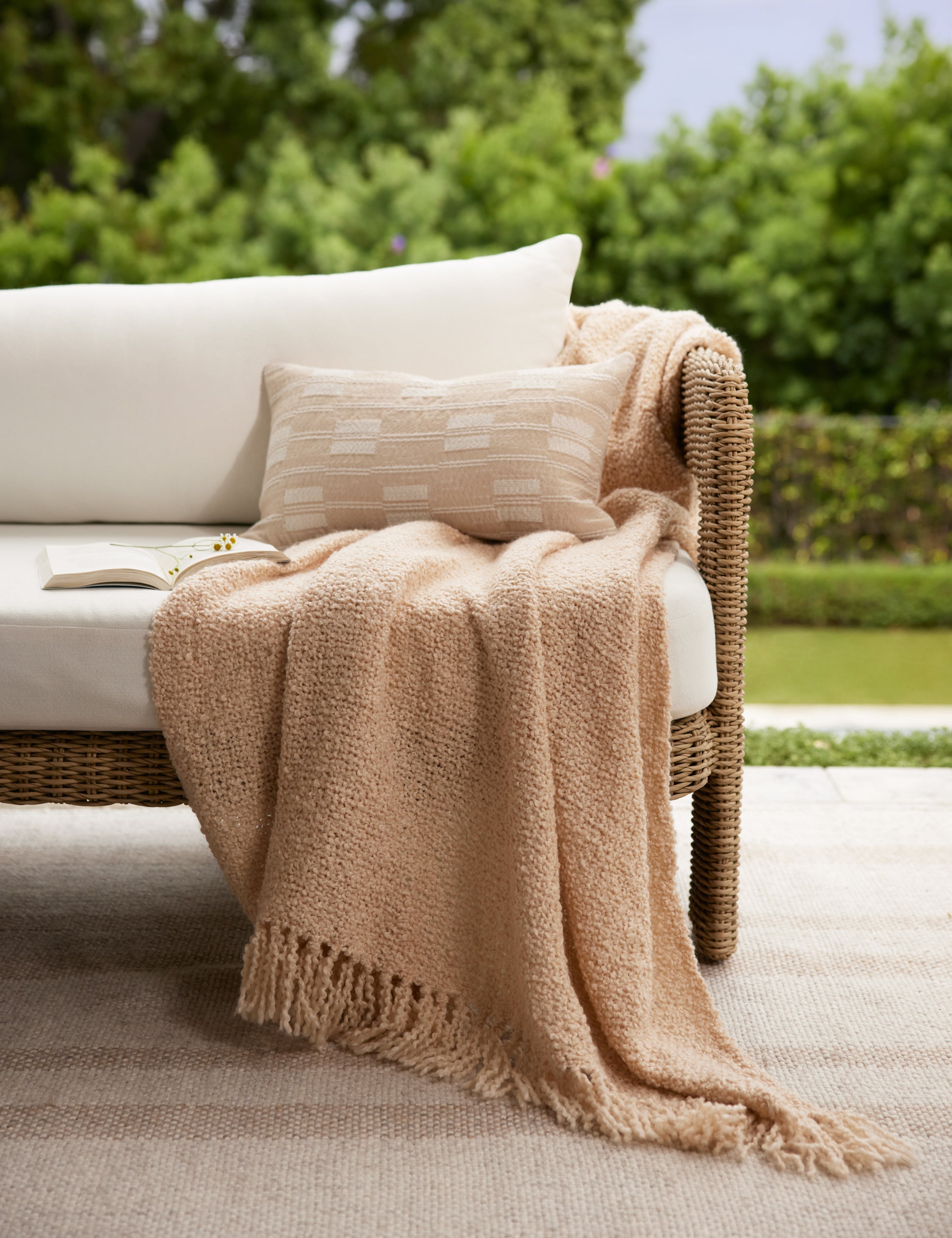 Luma Indoor/Outdoor Pillow | Modern Broken Stripe Design