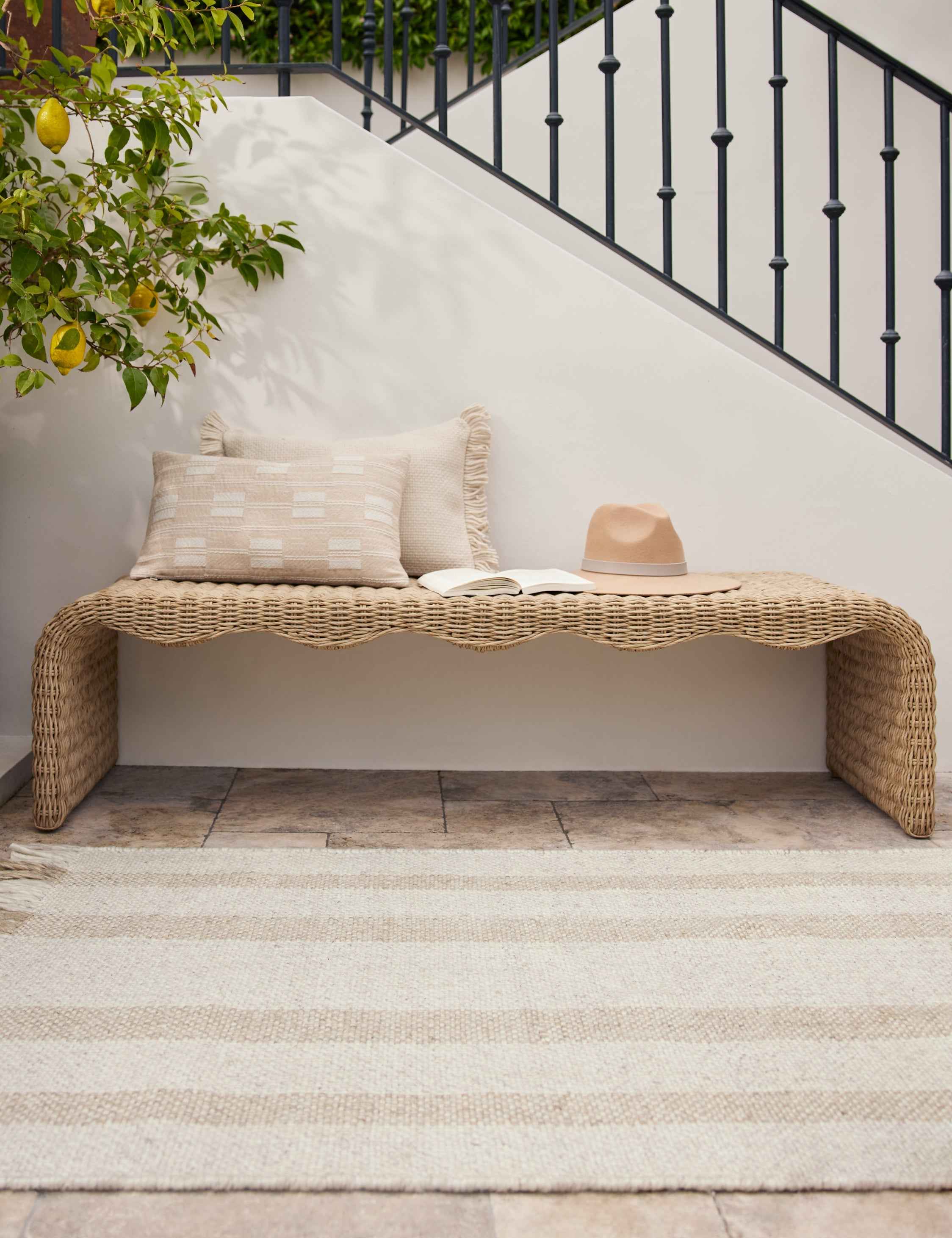 Luma Indoor/Outdoor Pillow | Modern Broken Stripe Design