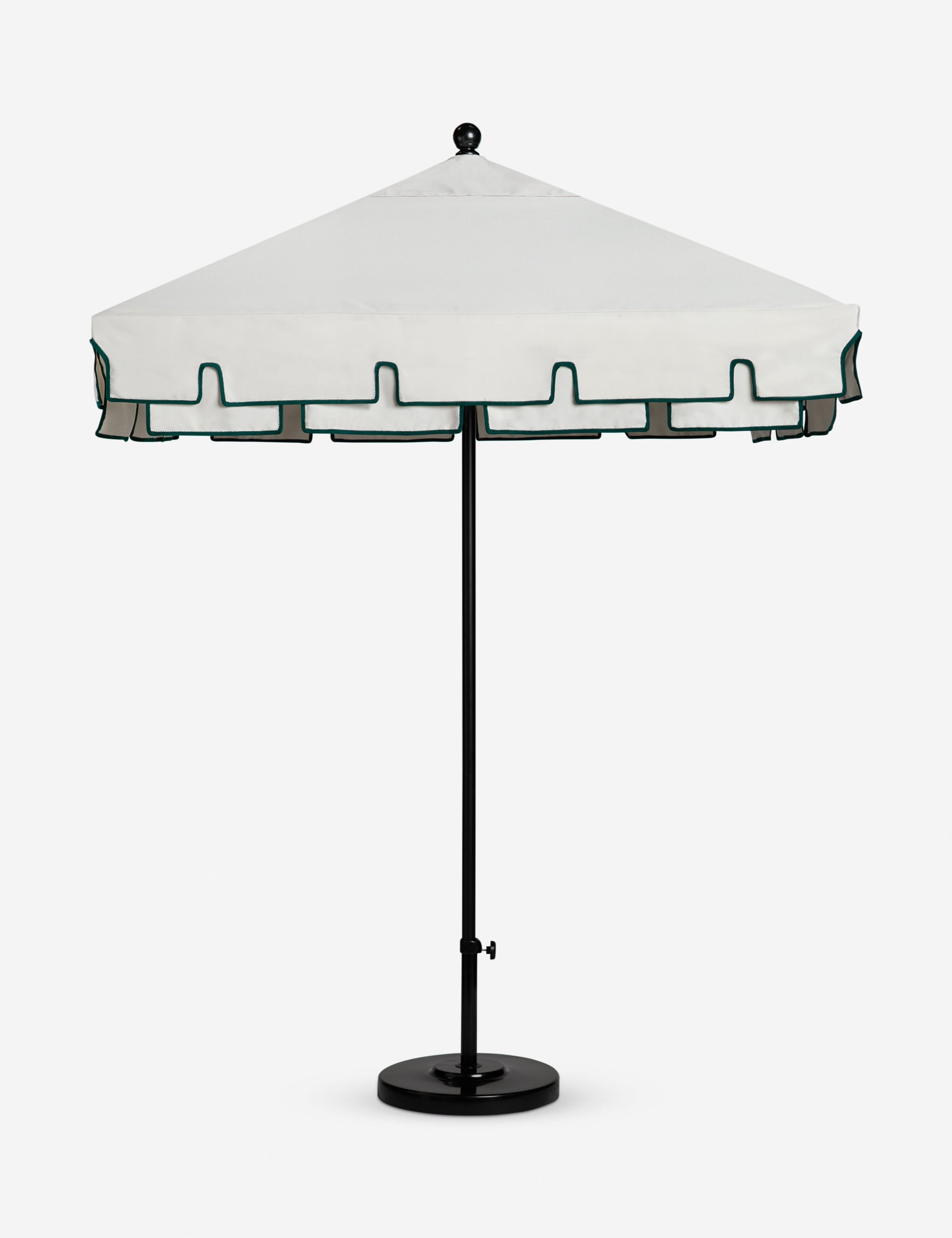 Salento Patio Umbrella | Layered Canvas, Geometric Trim