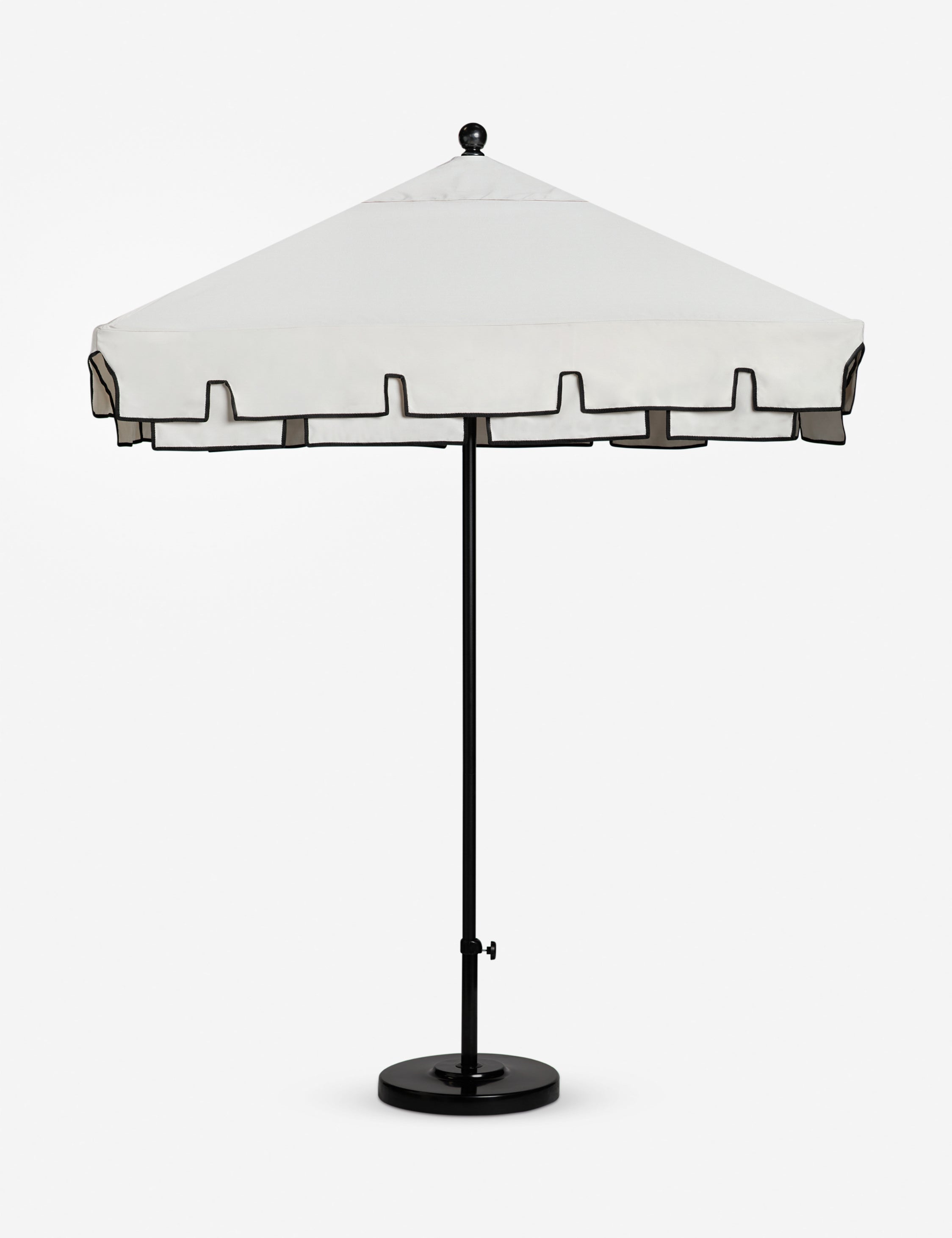 Salento Patio Umbrella | Layered Canvas, Geometric Trim