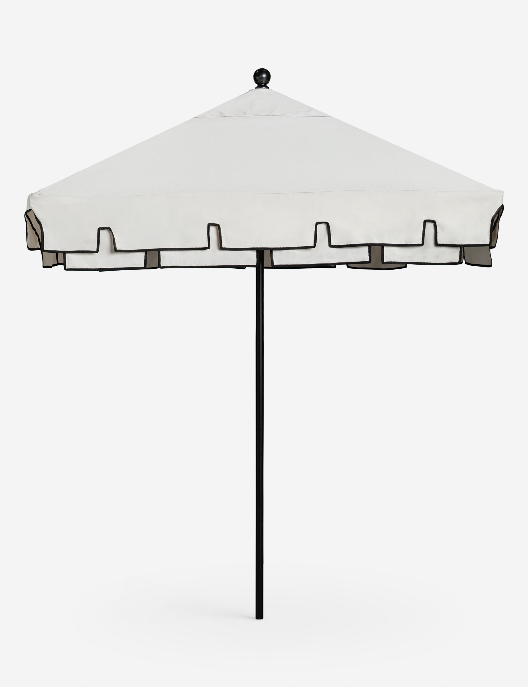 Salento Patio Umbrella | Layered Canvas, Geometric Trim