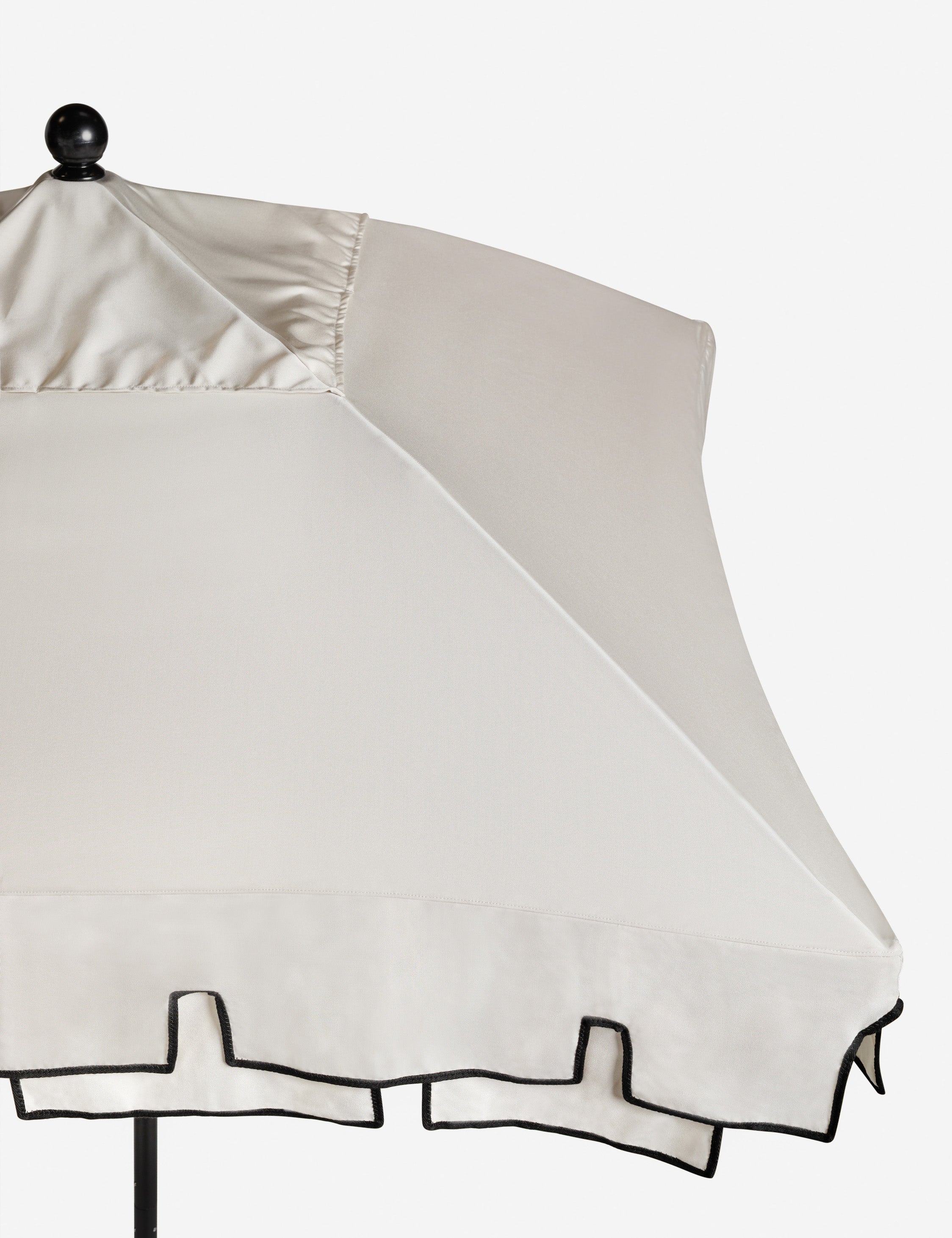 Salento Patio Umbrella | Layered Canvas, Geometric Trim