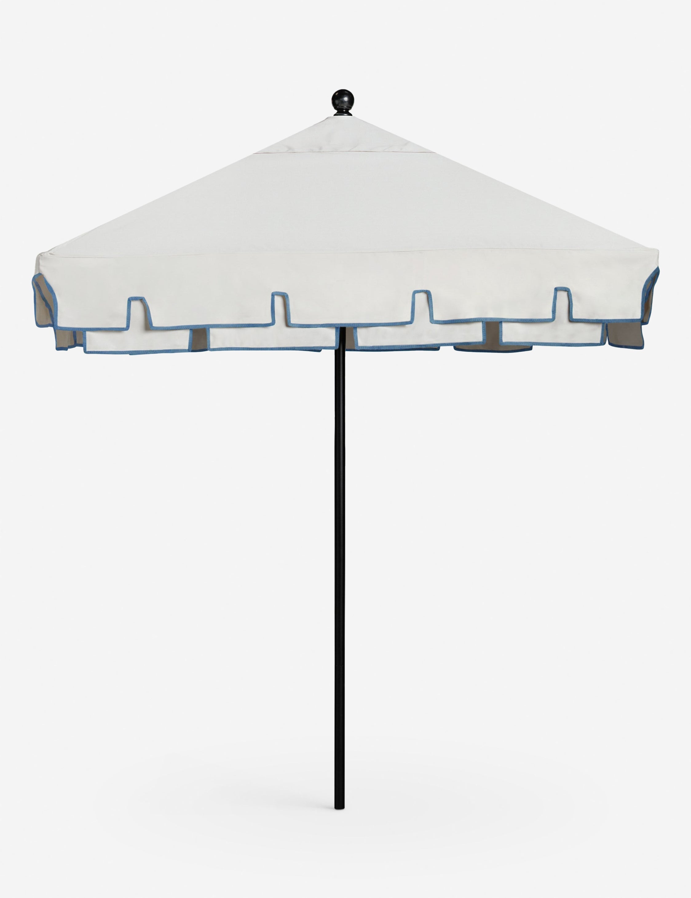 Salento Patio Umbrella | Layered Canvas, Geometric Trim