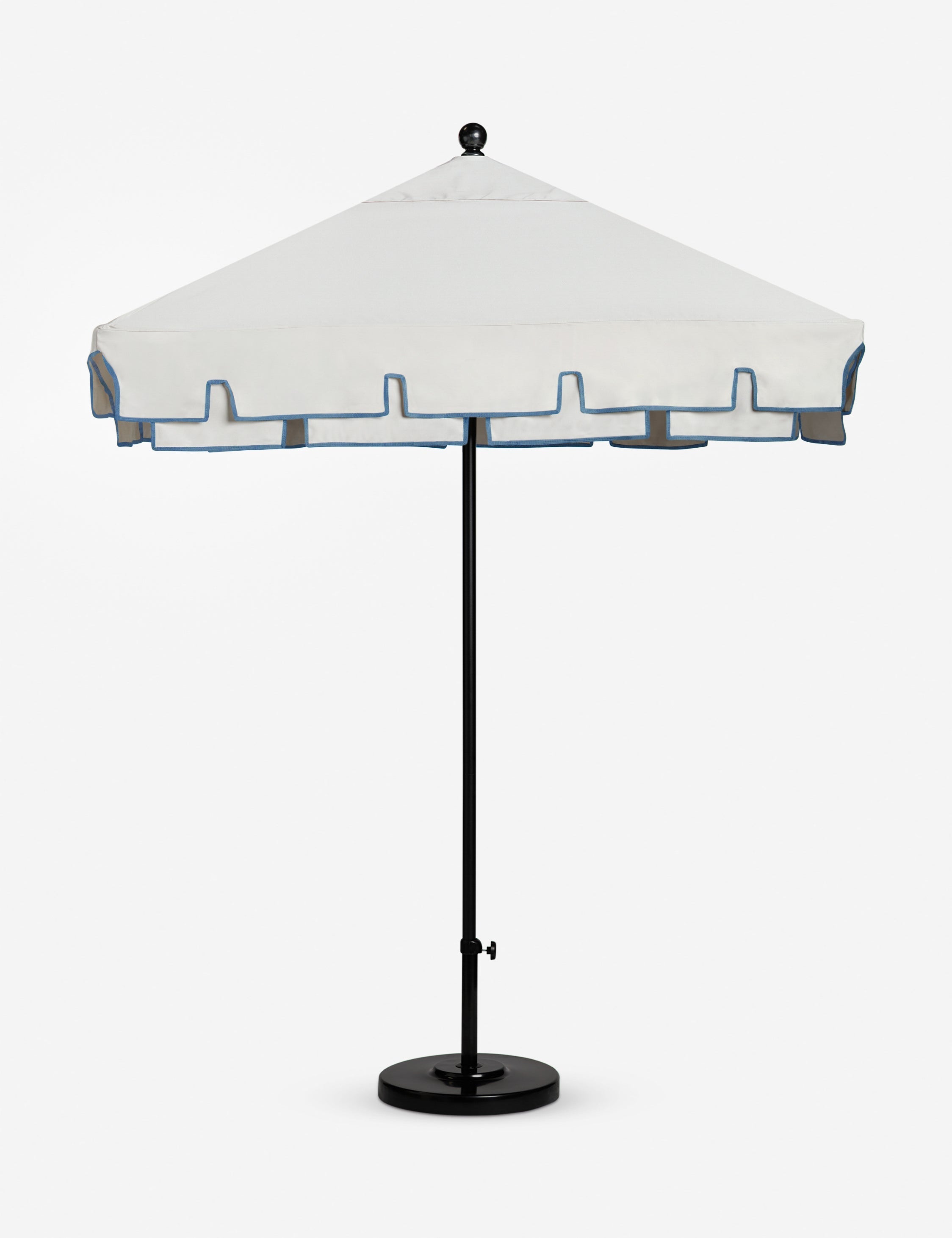 Salento Patio Umbrella | Layered Canvas, Geometric Trim