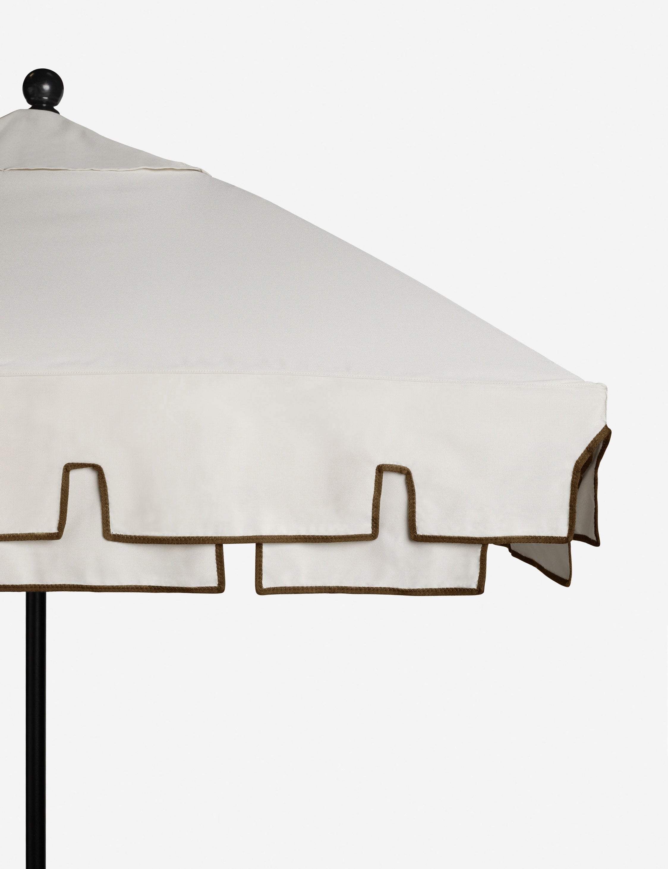 Salento Patio Umbrella | Layered Canvas, Geometric Trim