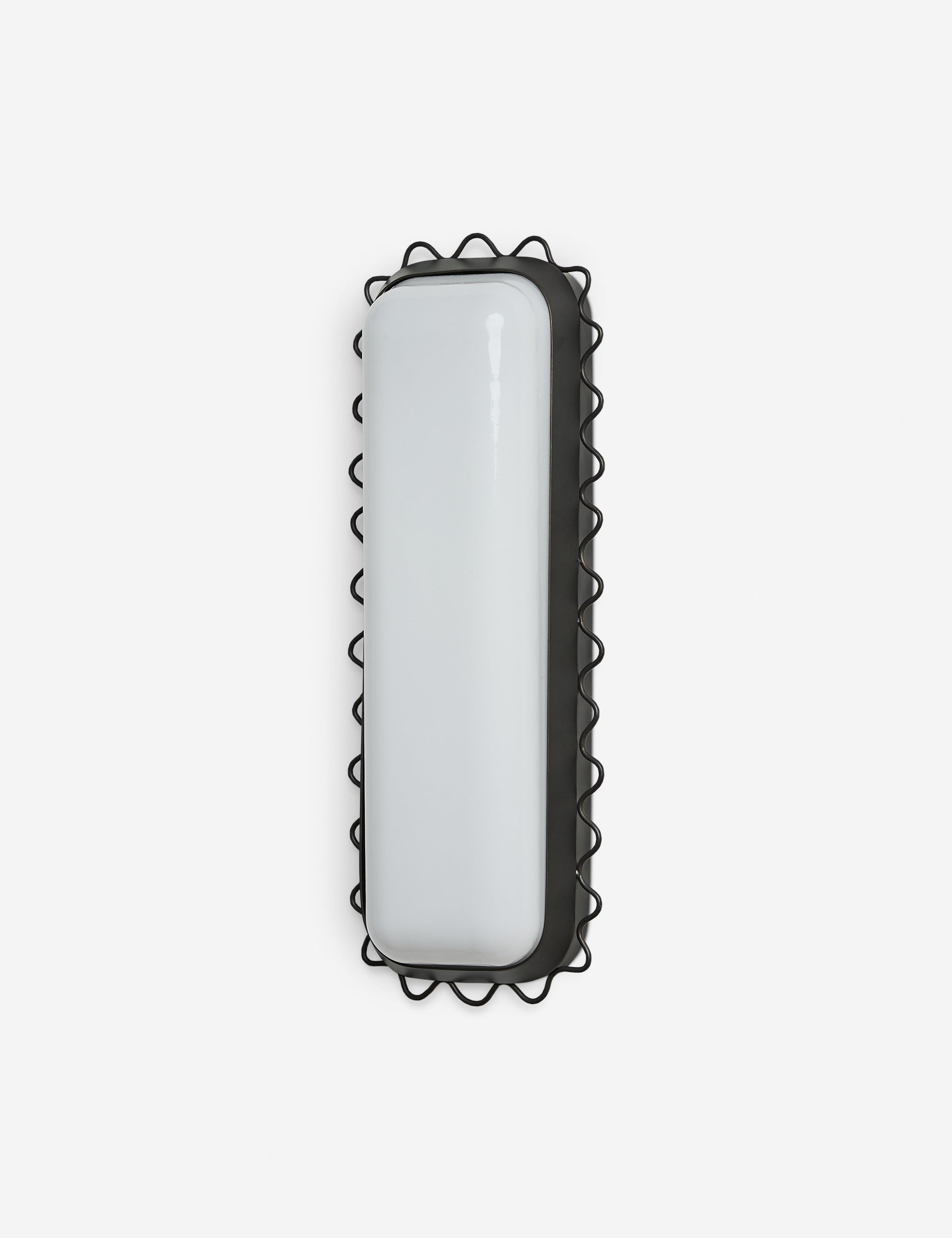 Savita Sconce | Glass Shade in Wavy Metal Trim