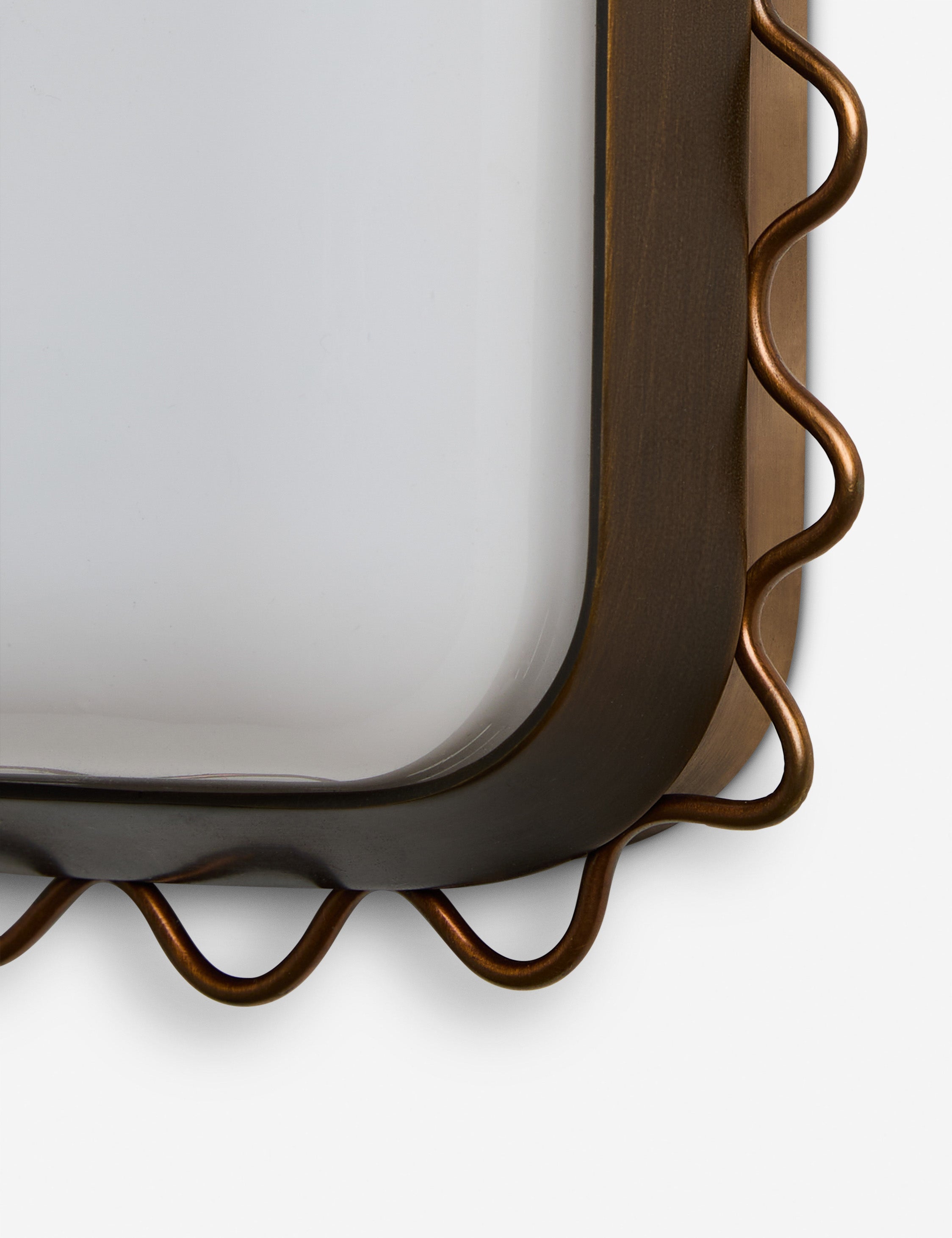 Savita Sconce | Glass Shade in Wavy Metal Trim
