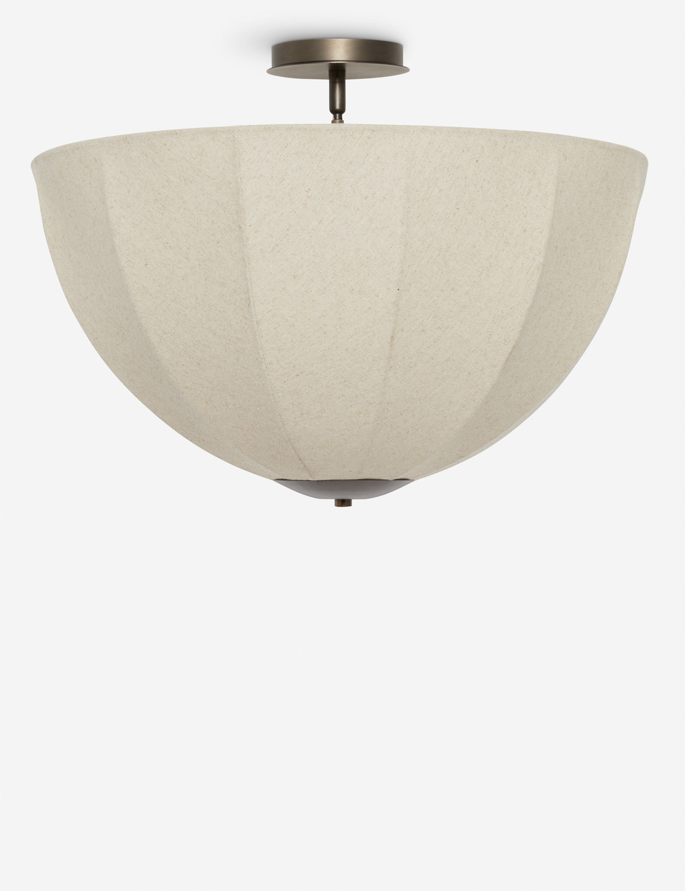 Sello Flush Mount Light | Linen-Wrapped Shade, Organic Elegance