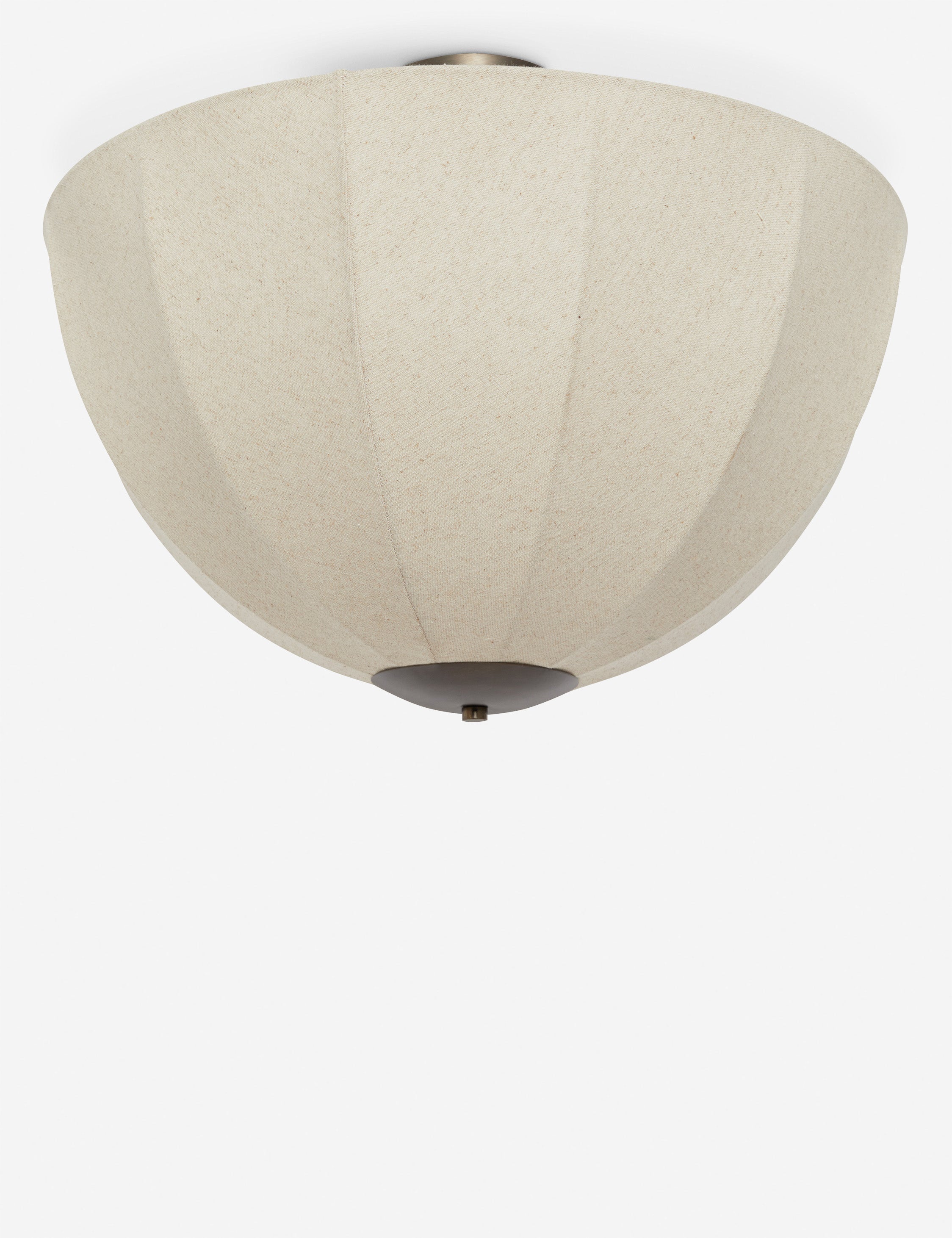 Sello Flush Mount Light | Linen-Wrapped Shade, Botanical Inspired