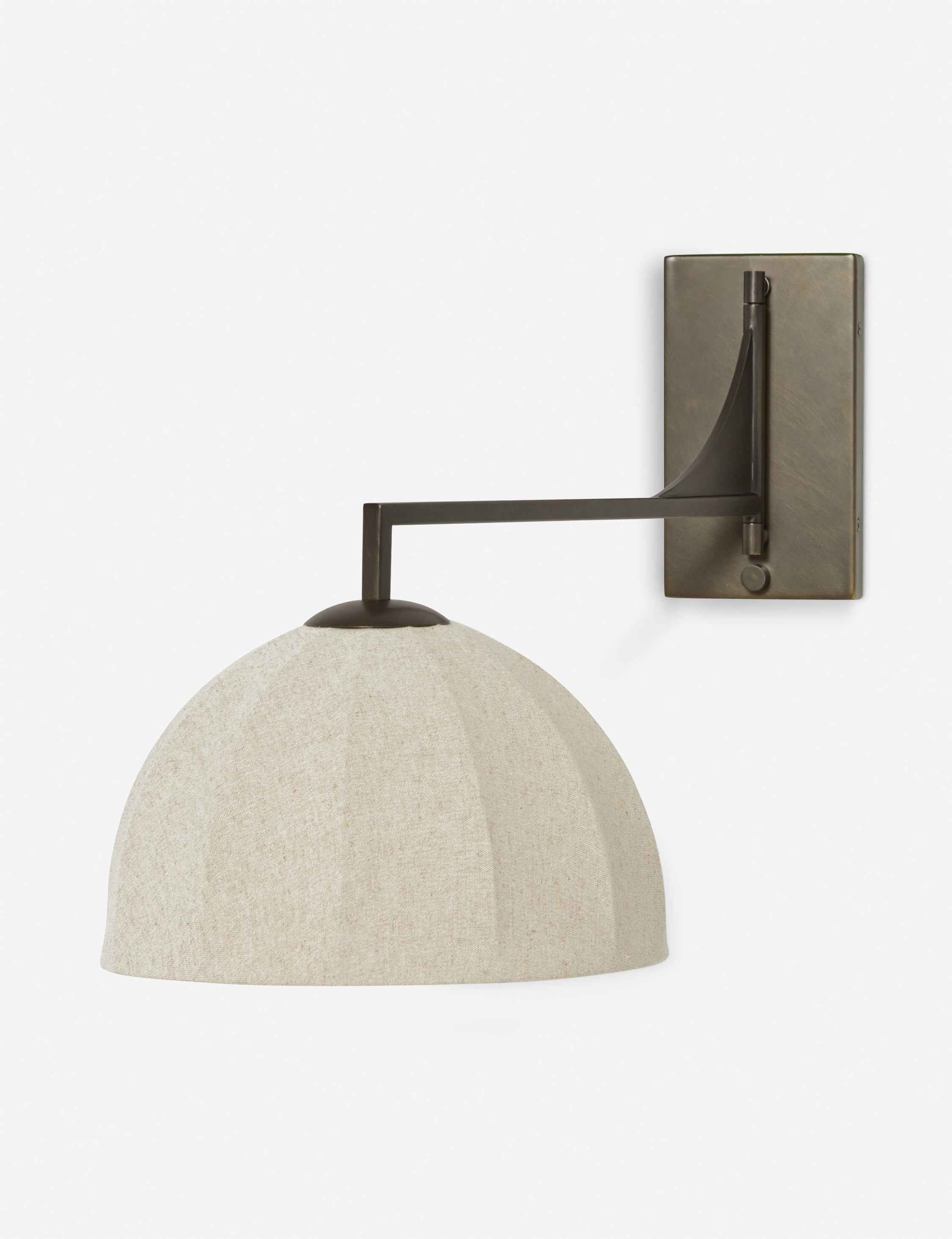 Sello Swing Arm Sconce | Linen-Wrapped Shade, Organic Elegance