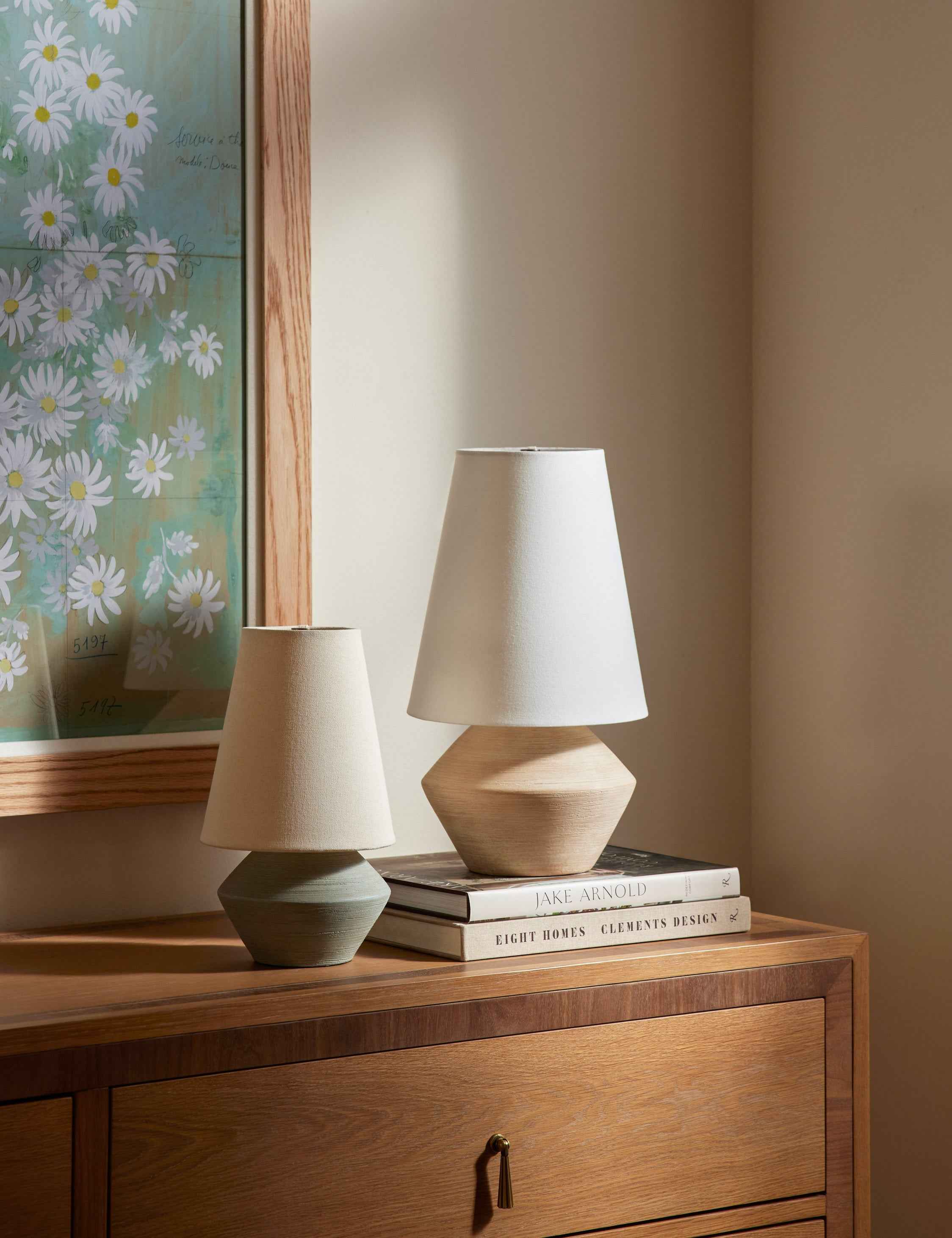 Seri Table Lamp | Ceramic Base, Tapered Shade