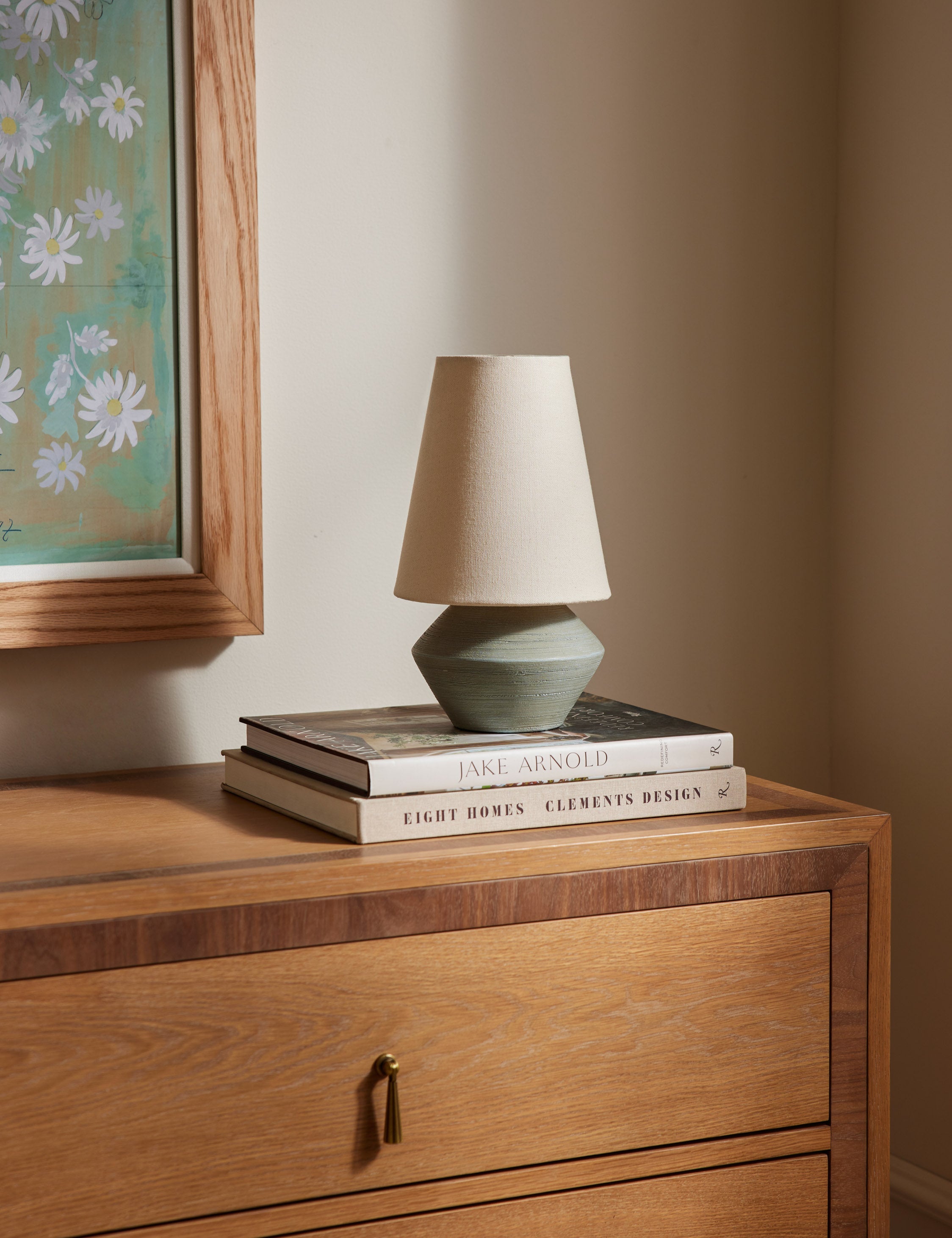 Seri Table Lamp | Ceramic Base, Tapered Shade