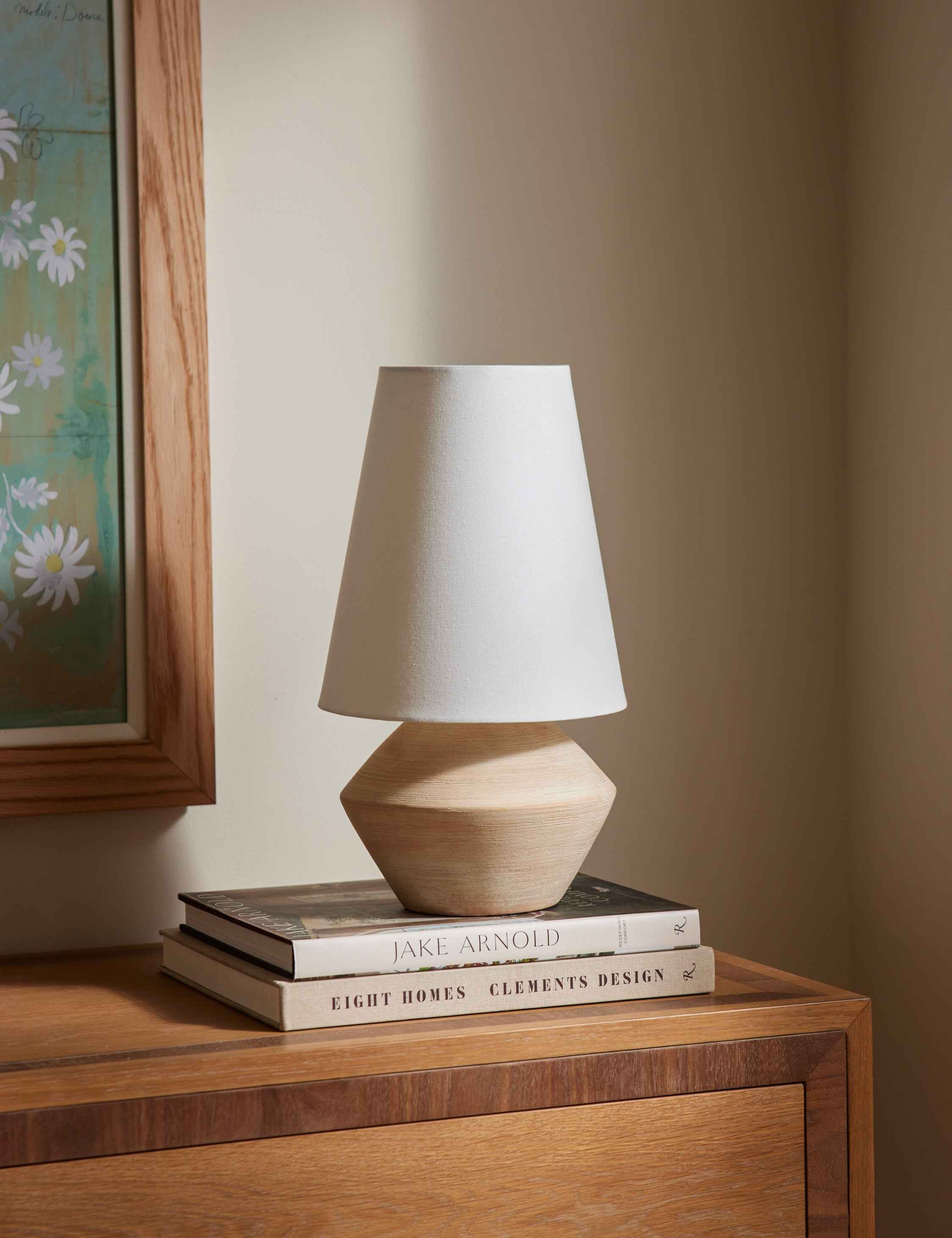 Seri Table Lamp | Ceramic Base, Tapered Shade