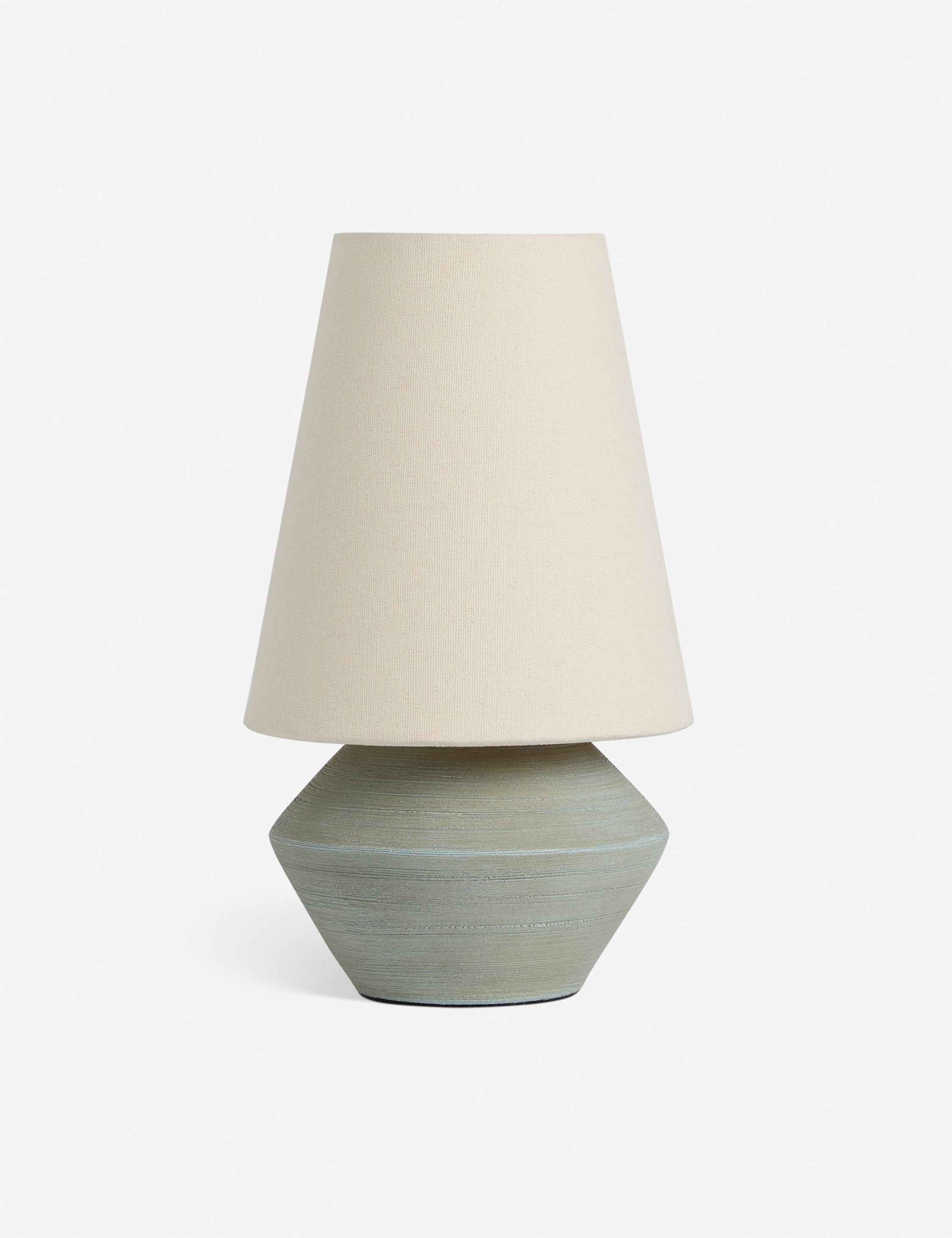 Seri Table Lamp | Ceramic Base, Tapered Shade