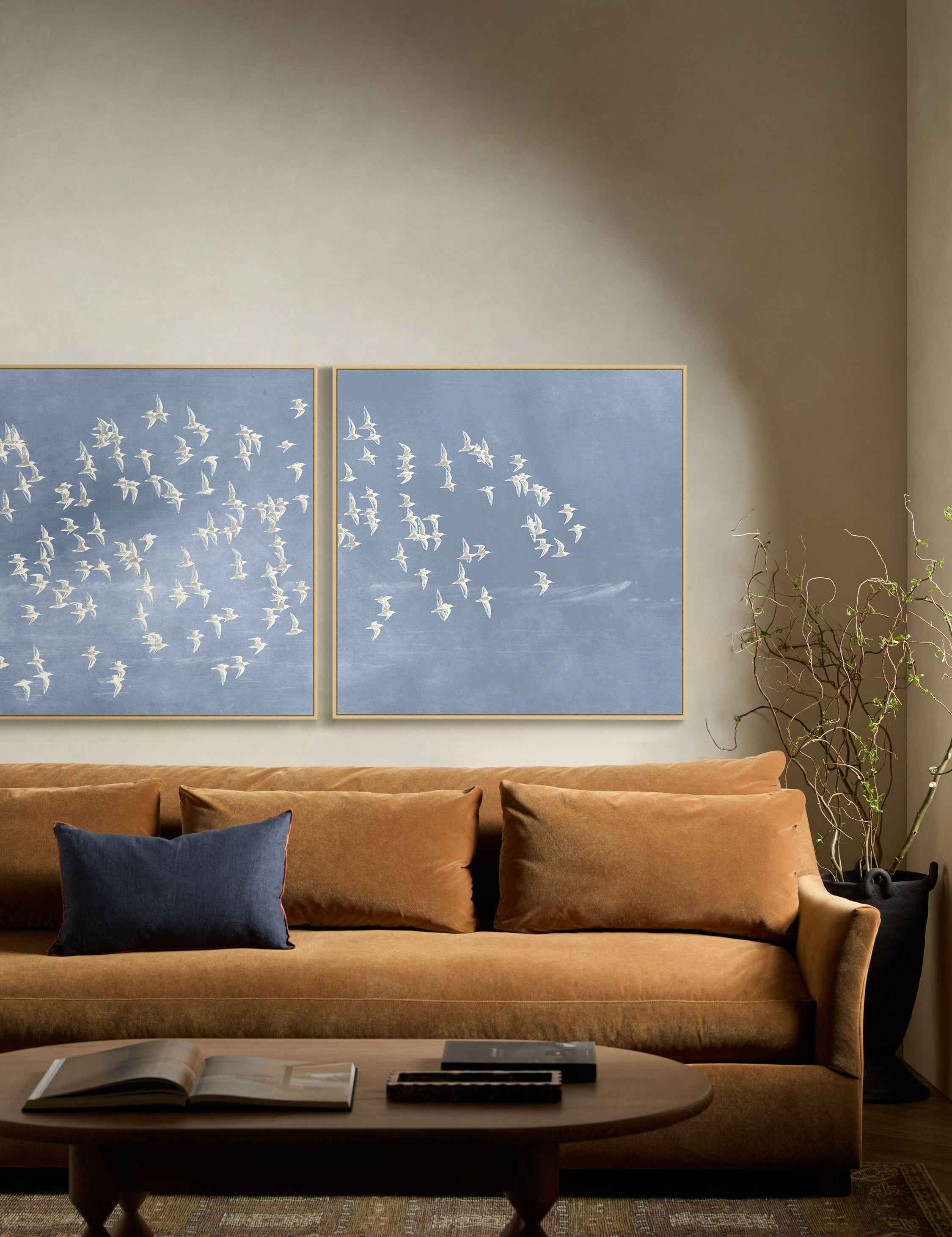 Bela Gallery Print | White Birds on Soft Blue Sky