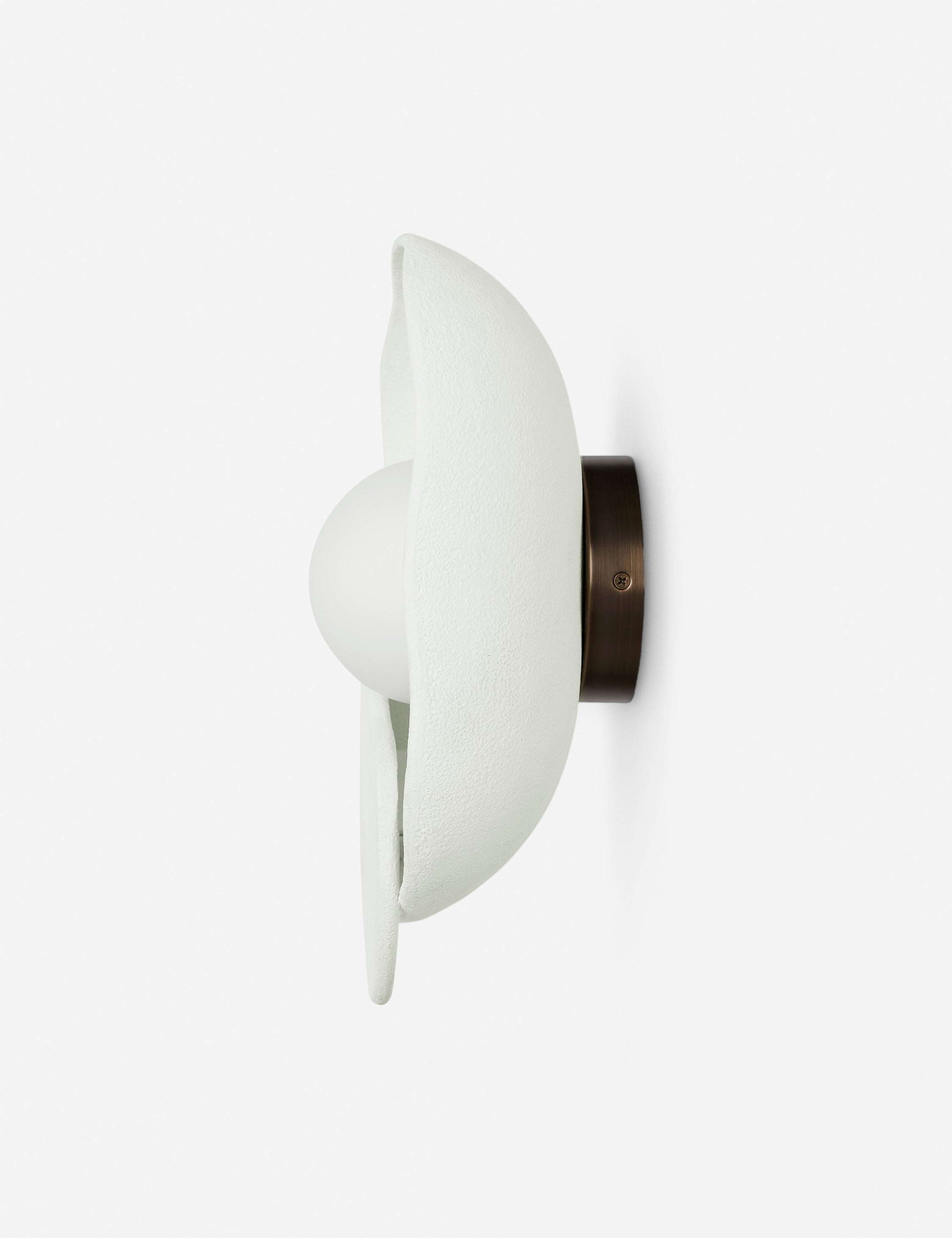 Luna Soft Petal Sconce | Matte White, Floral-Inspired Design